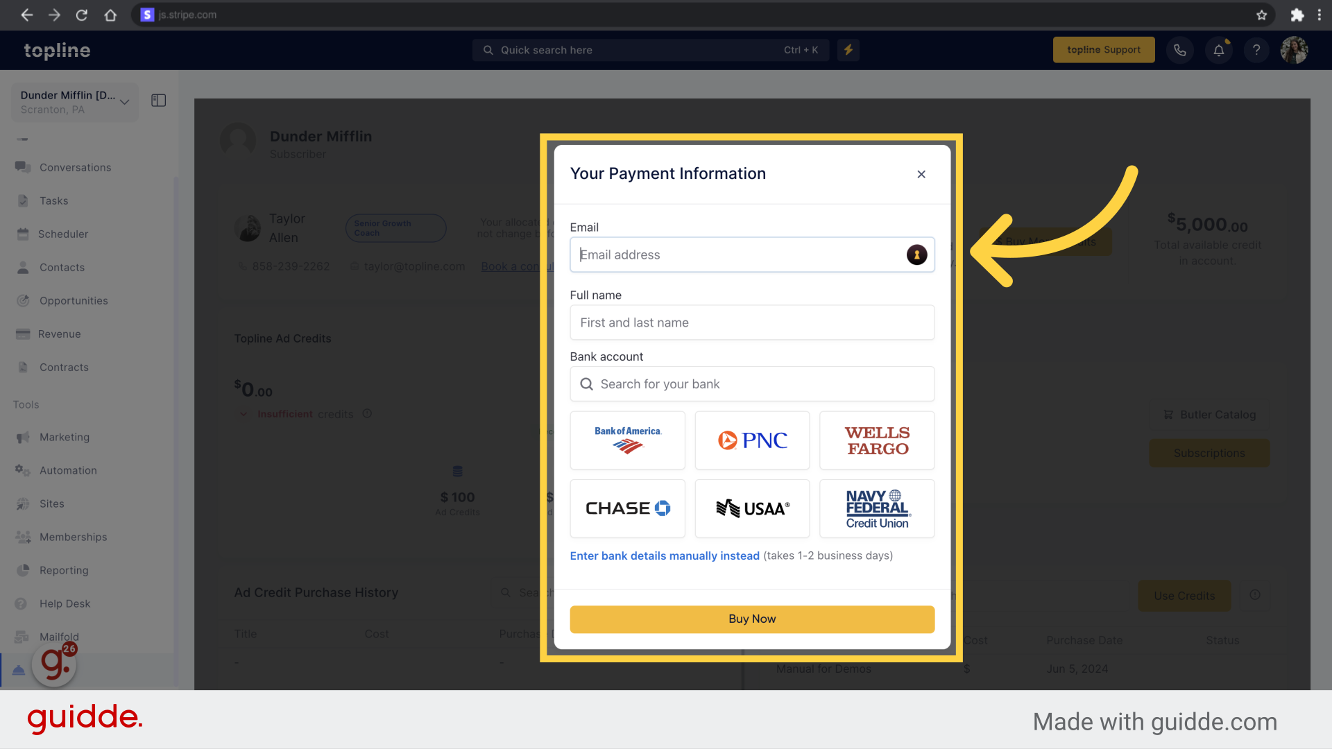 Add Payment Information