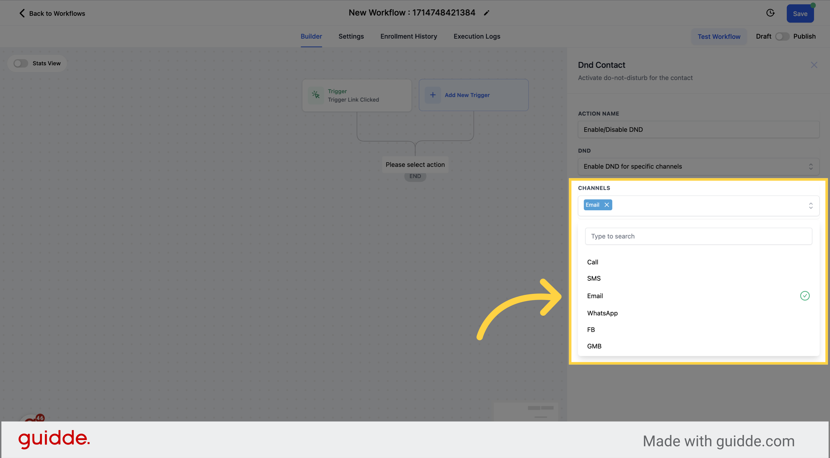 Select 'Channels'