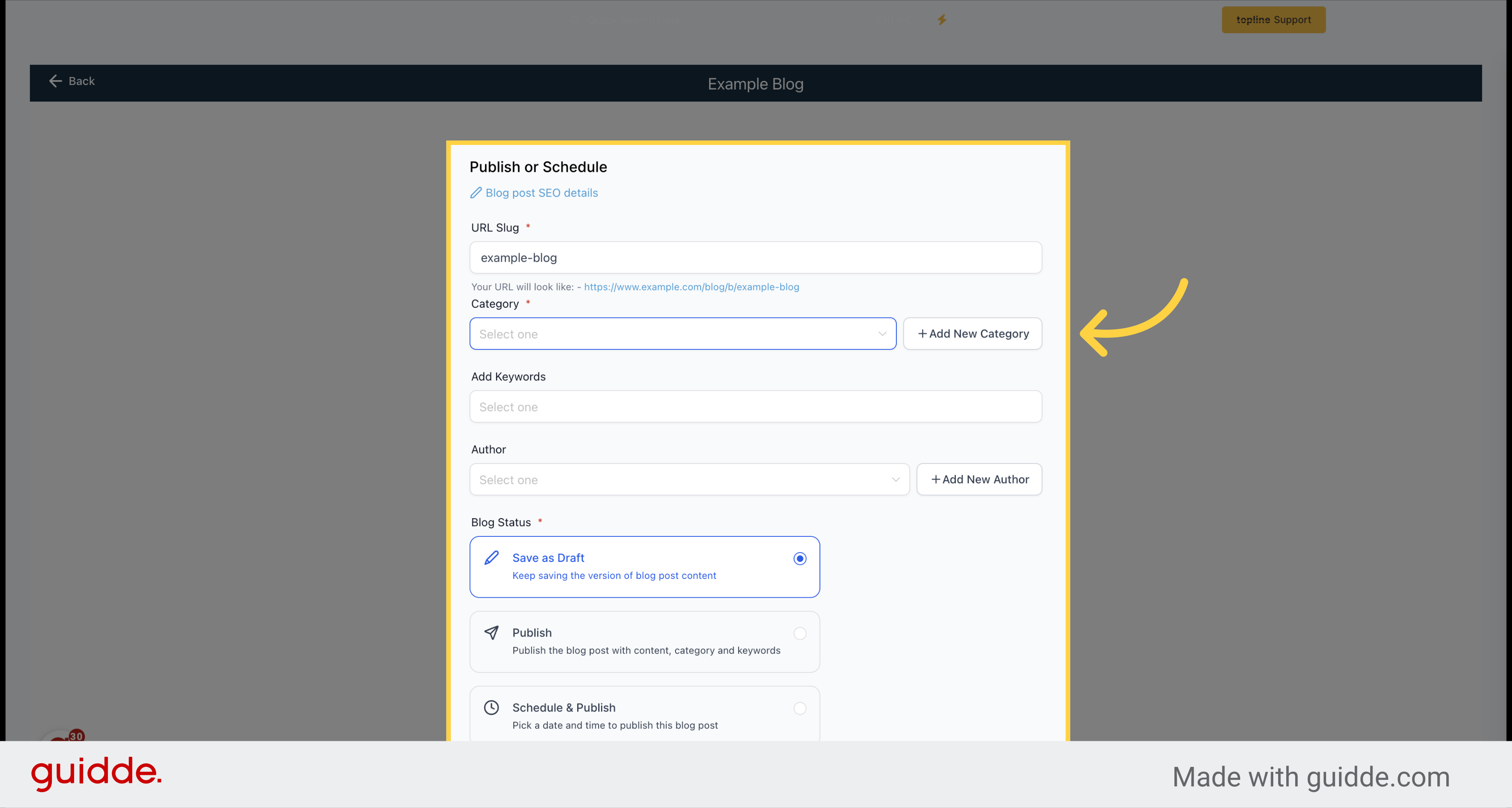 Publish or Schedule