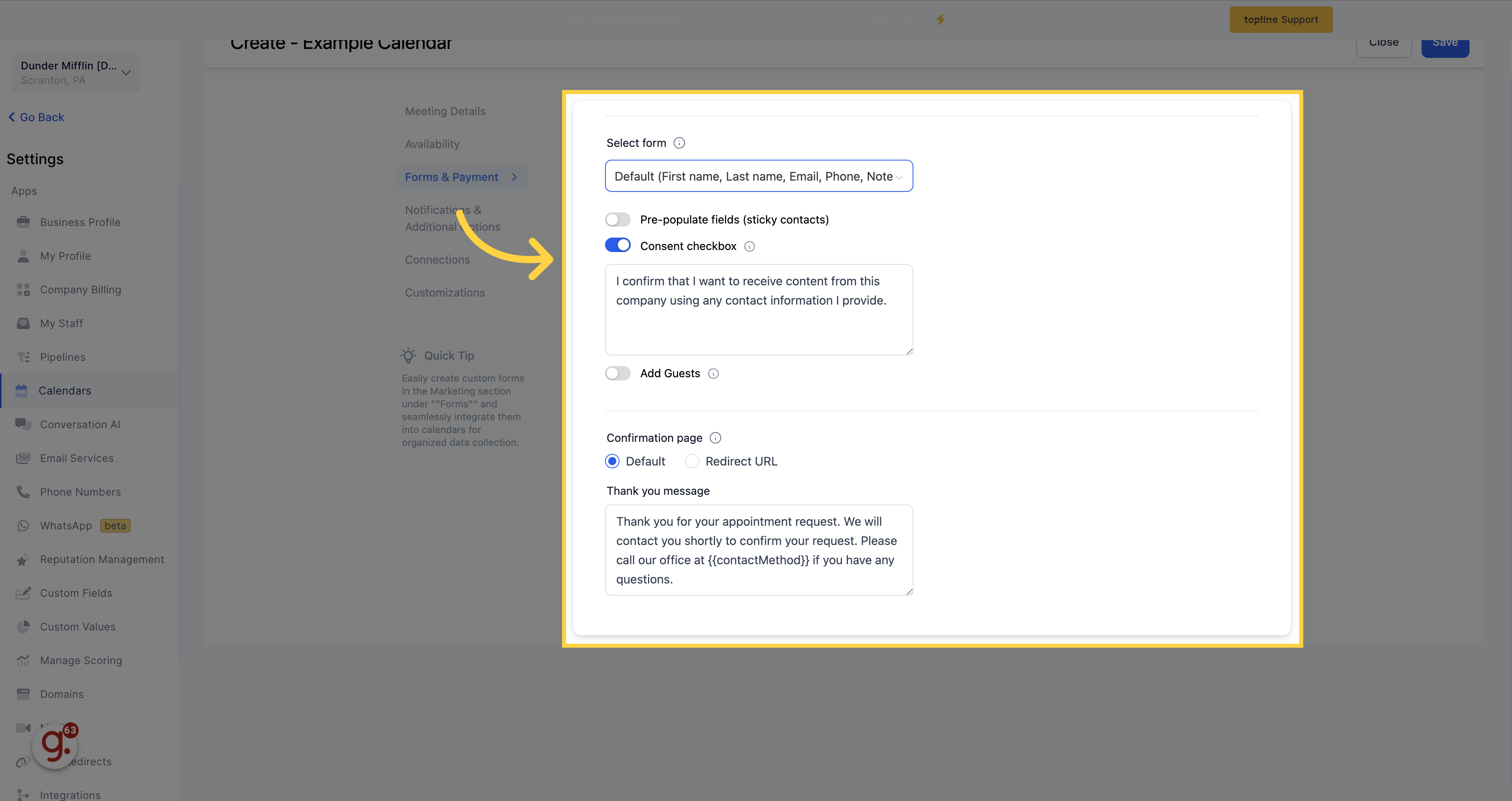 Forms & Payments