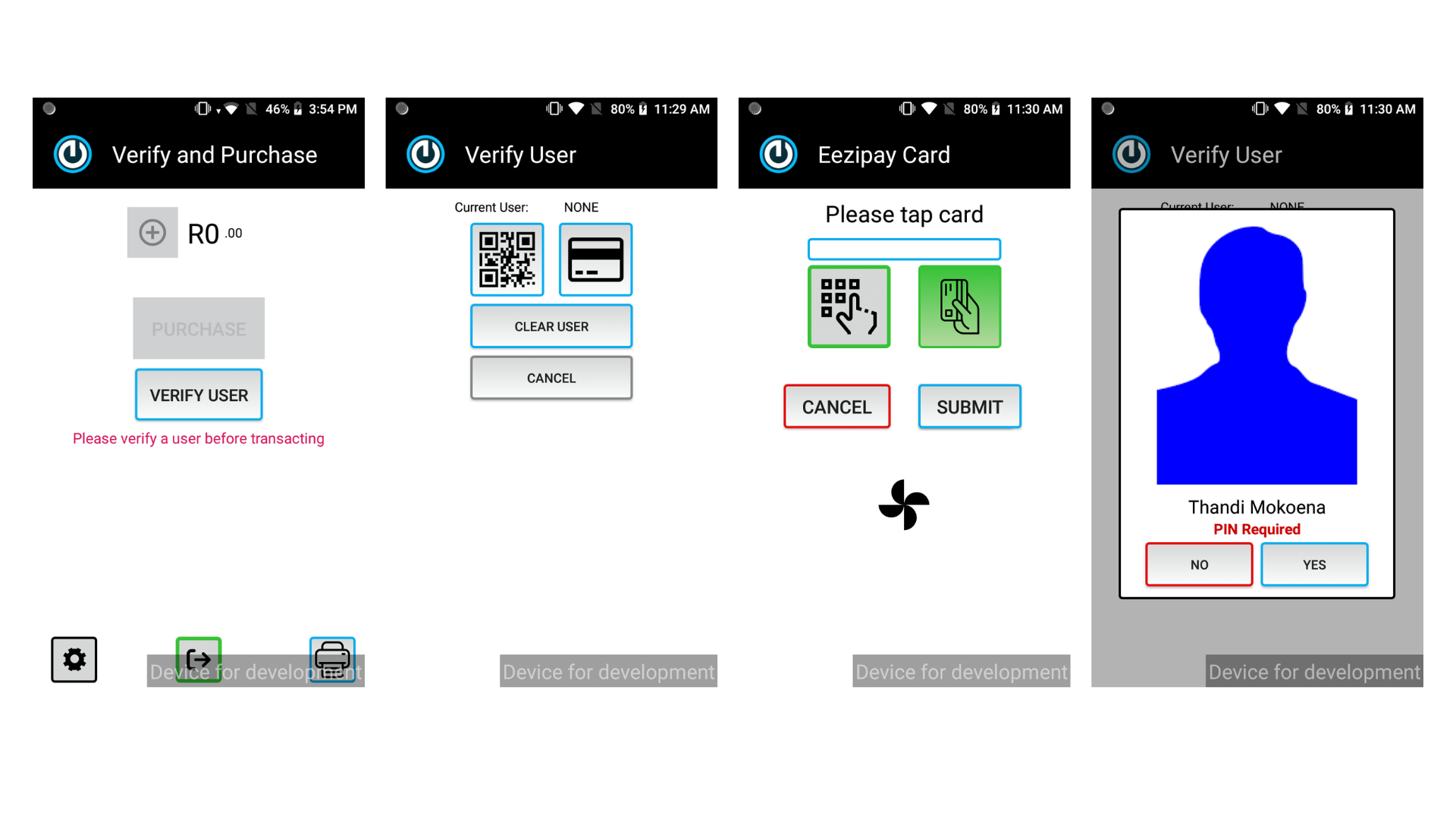 How to verify a user for a transaction