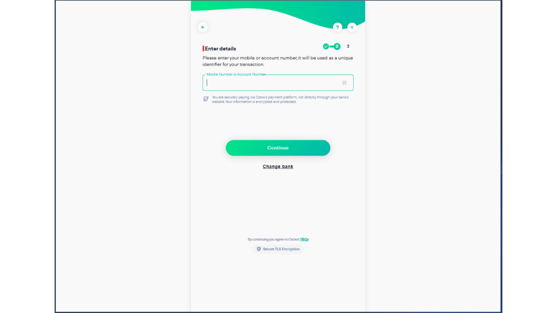 Ozow Step 2