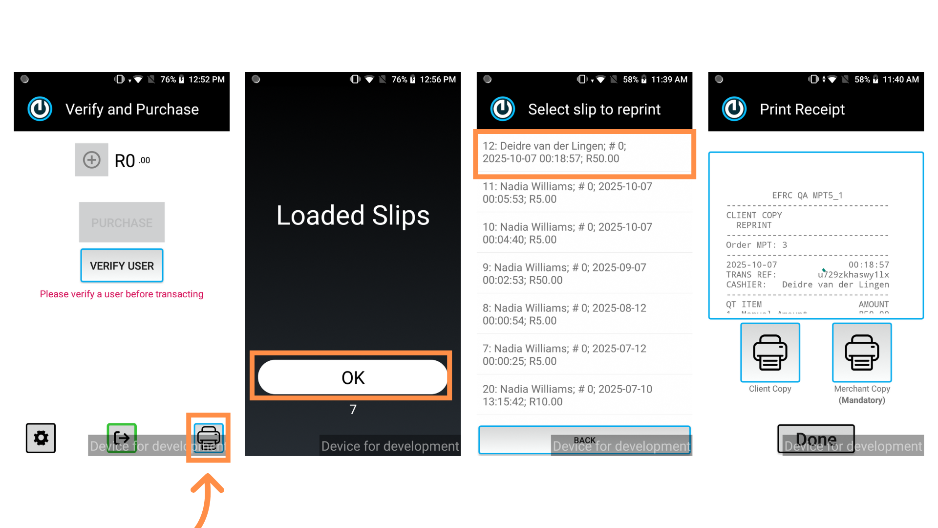 How to Reprint a Transaction Slip