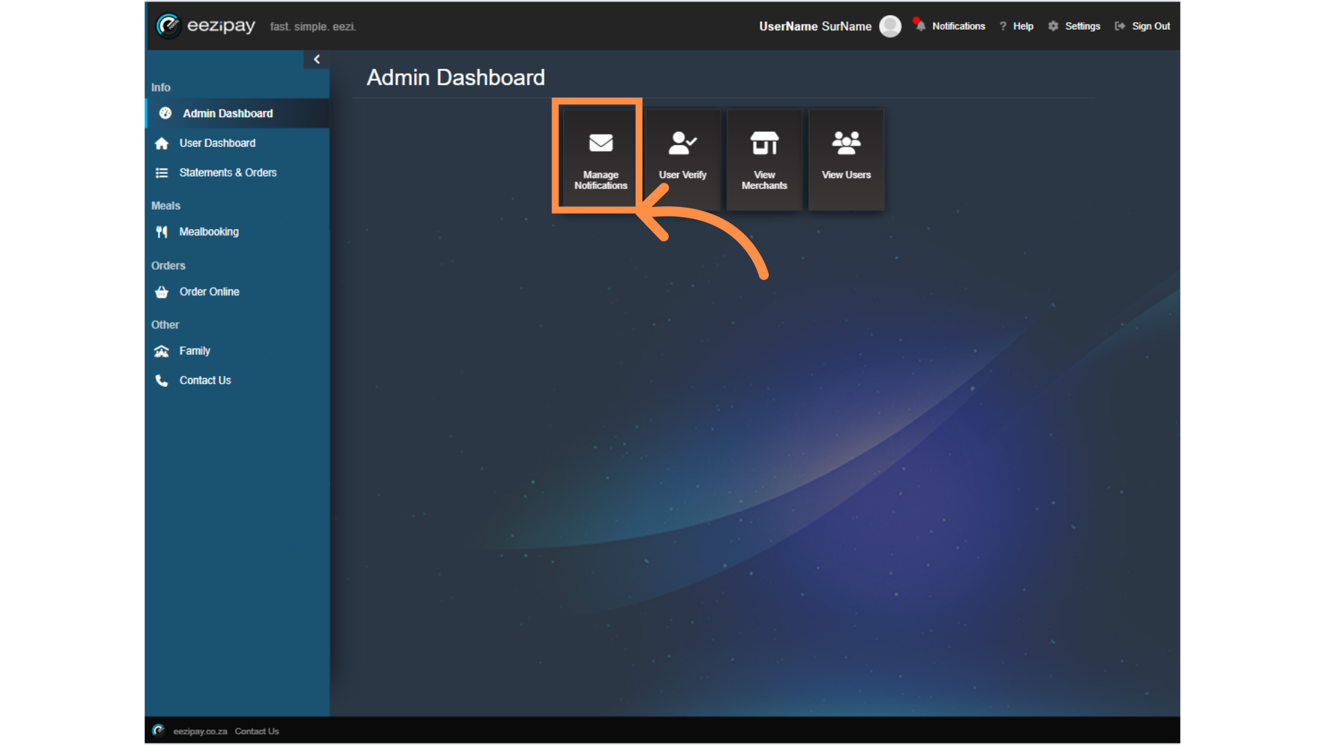 Manage Notifications