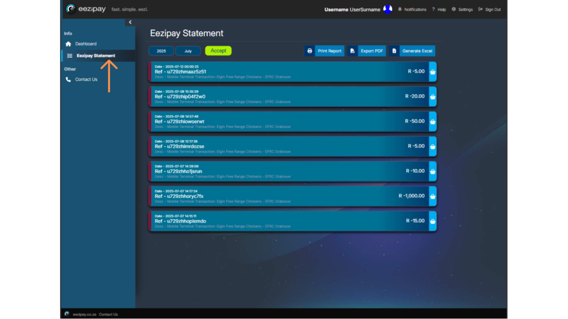 How to View Eezipay Statements