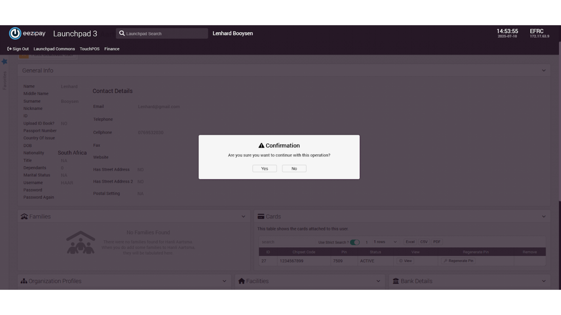 Confirmation Page