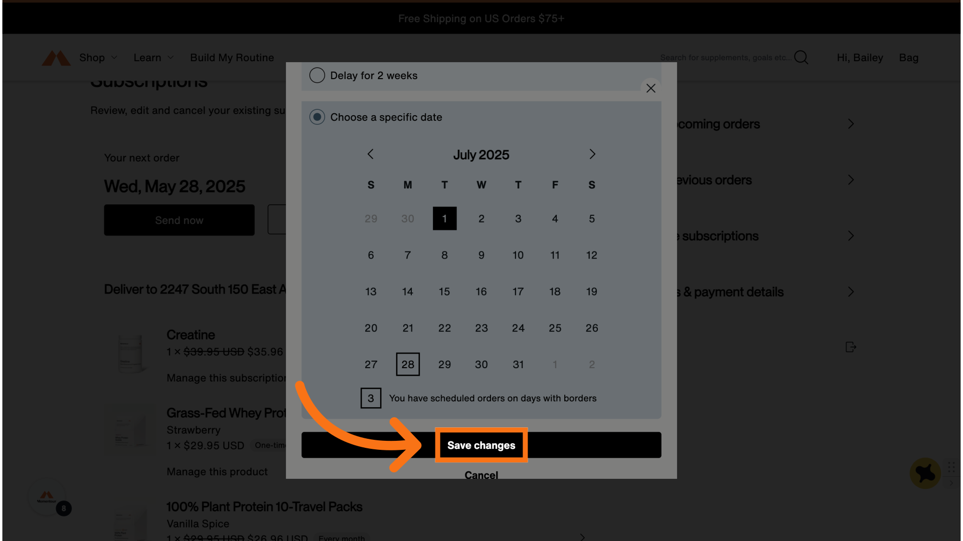 Click 'Save changes'