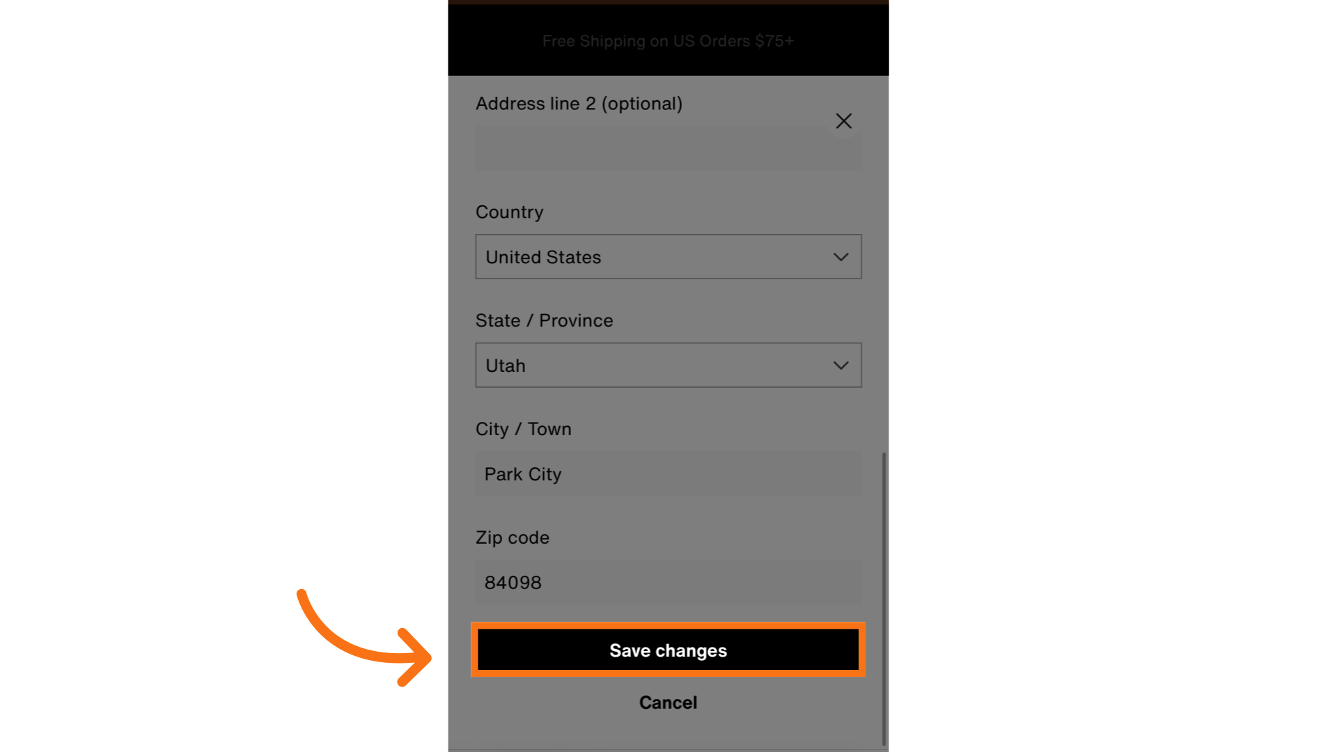 Save changes