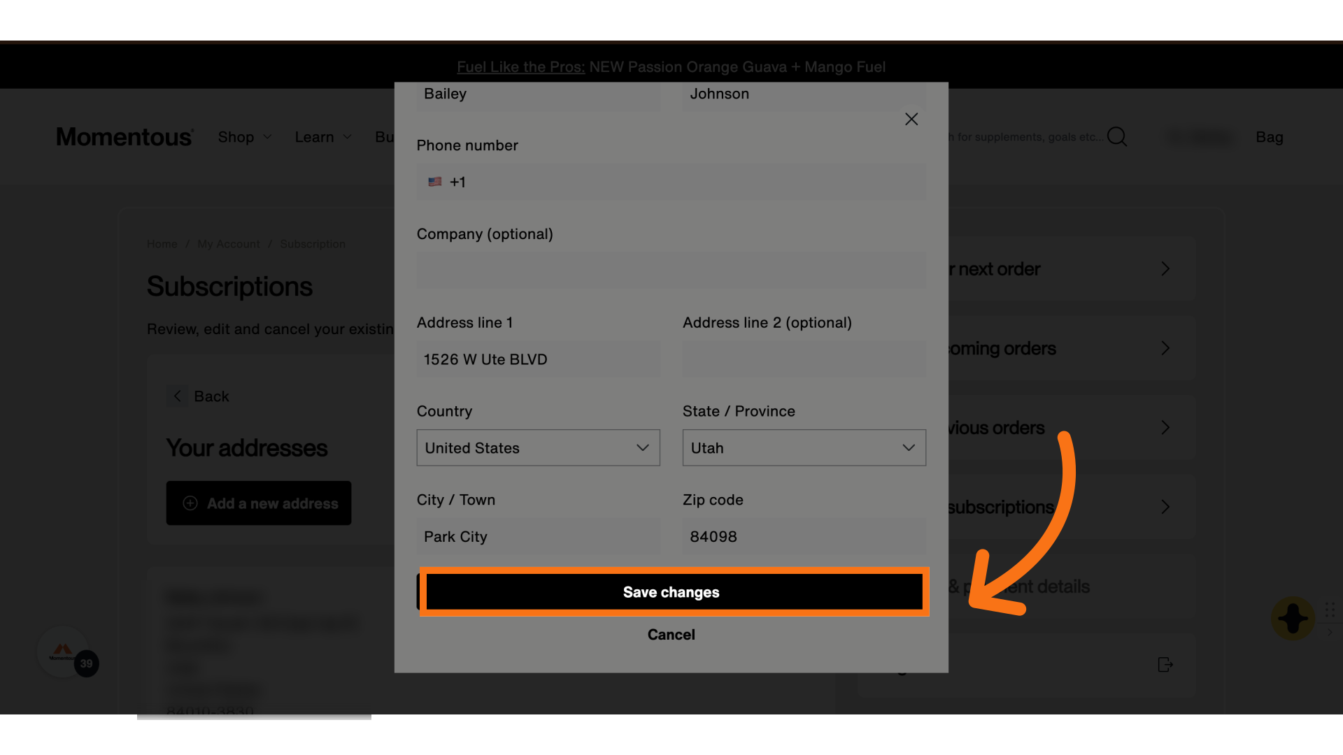 Click 'Save changes'