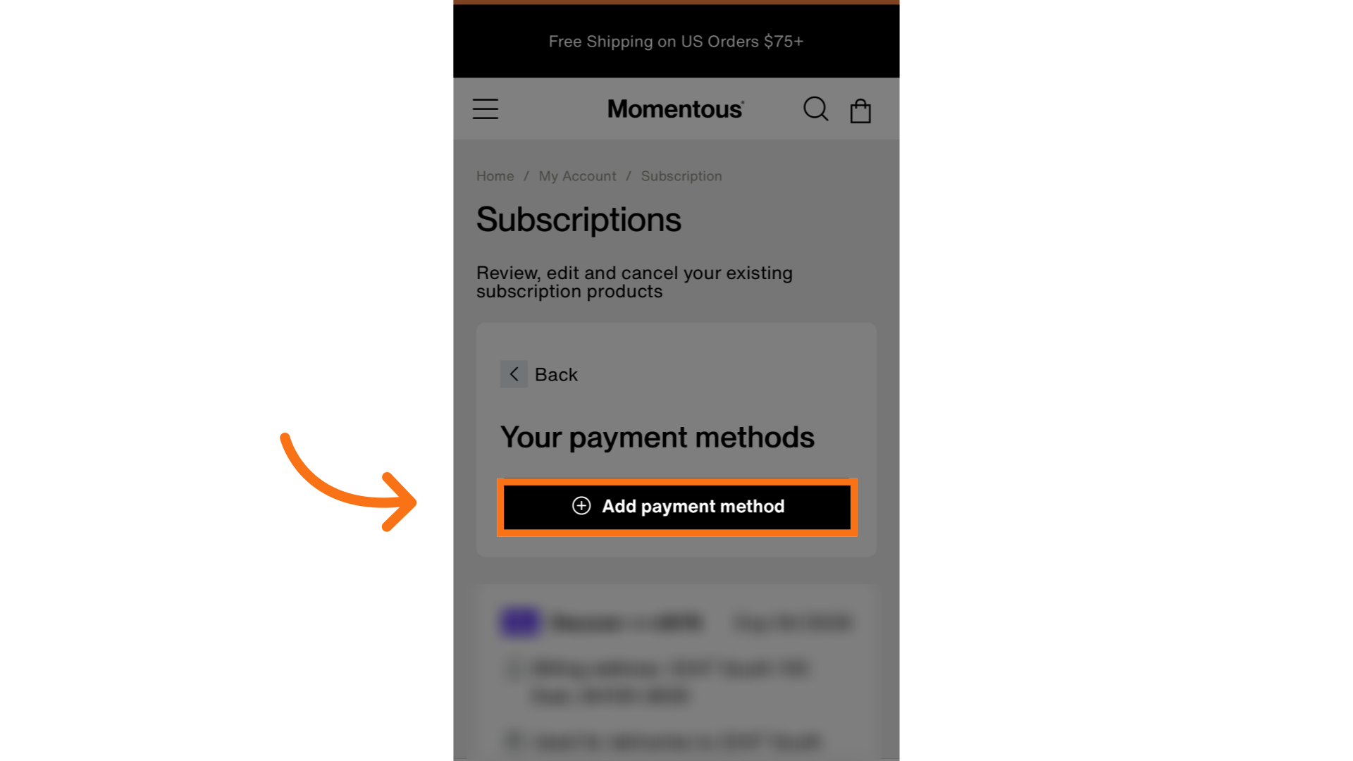 Click 'Add payment method'