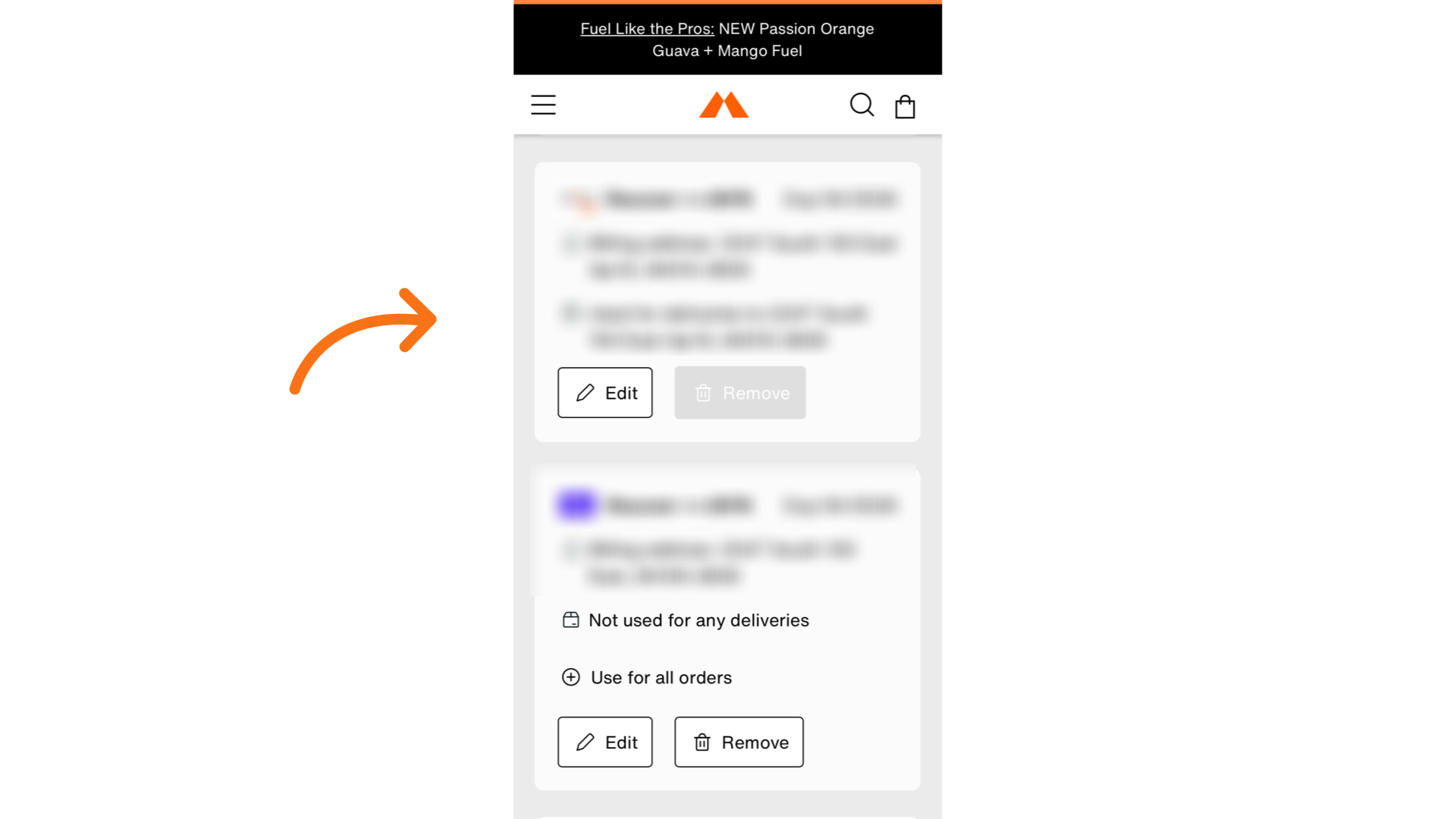 You can see your new payment method here