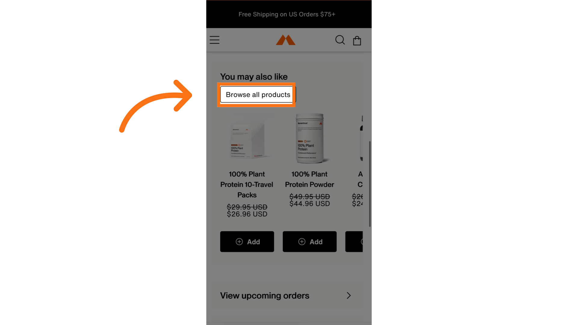 Select 'Browse all products'