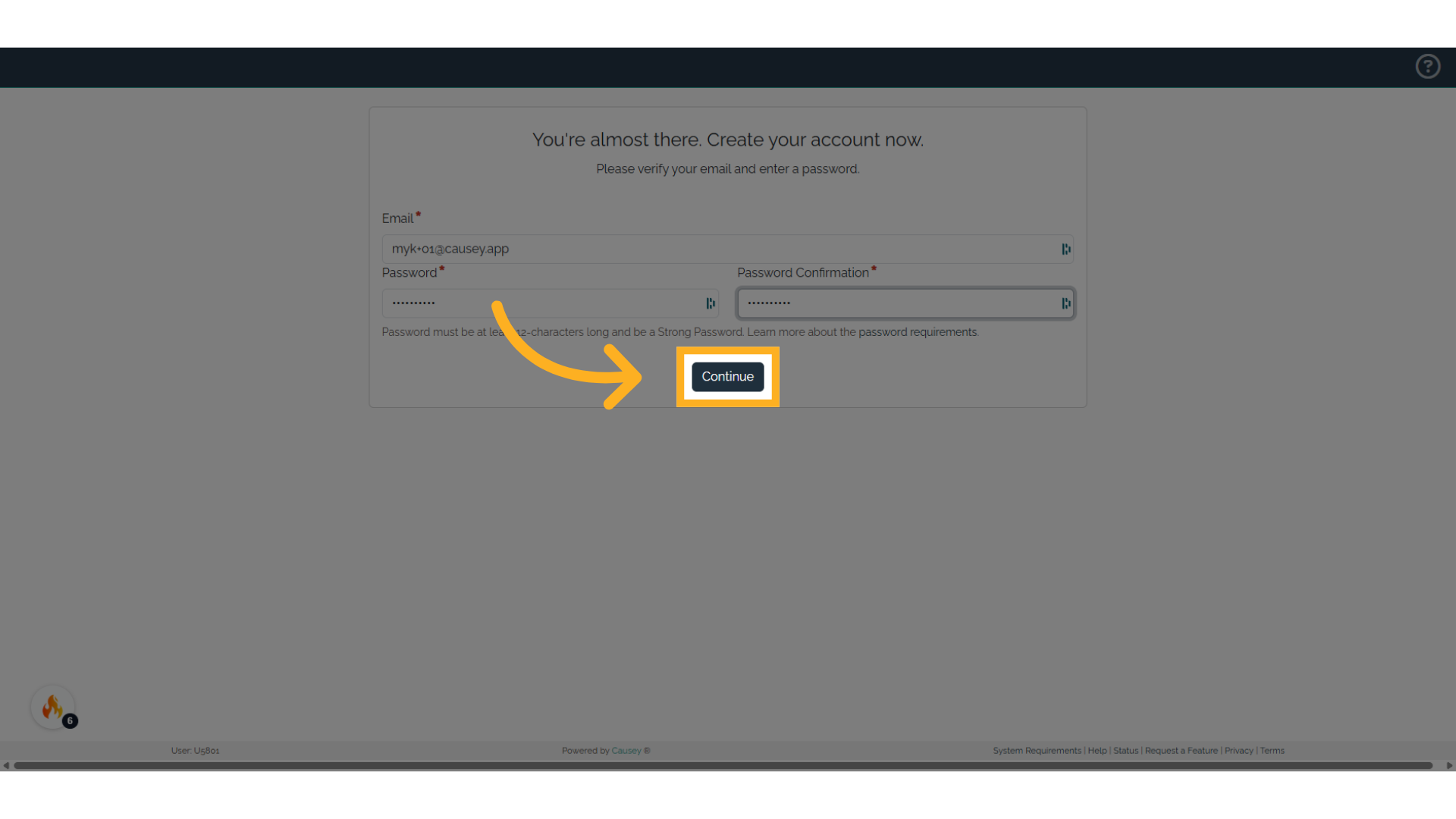 Click 'Continue'