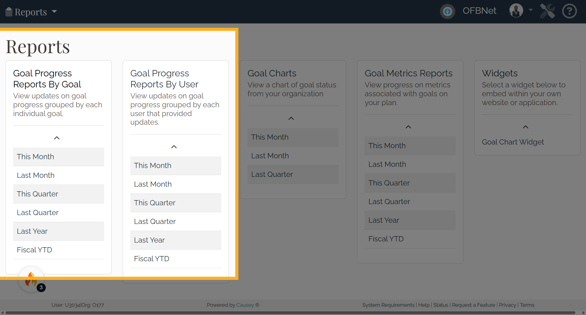 Goal Progress Reports By Goal