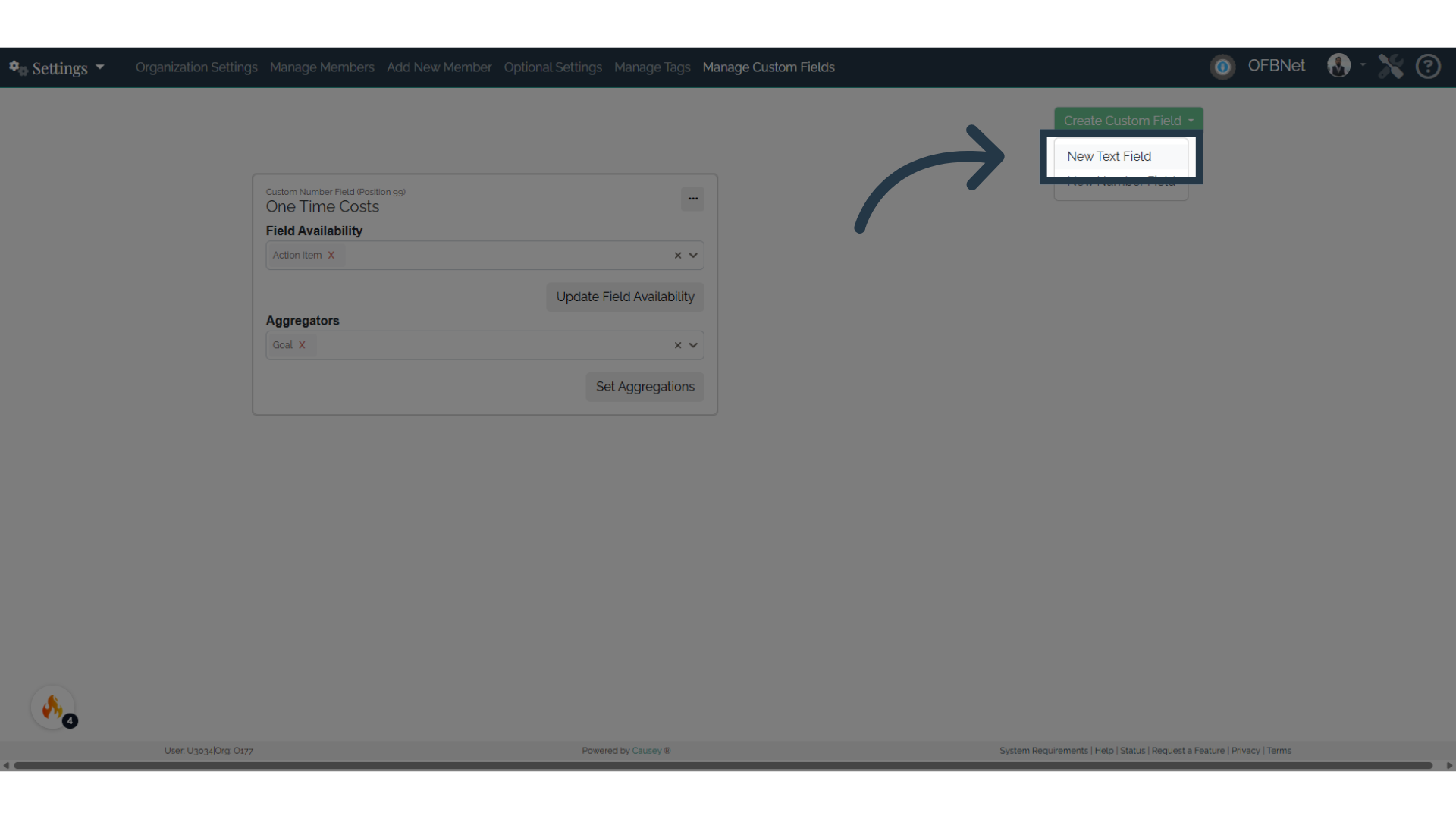 Click 'New Text Field'