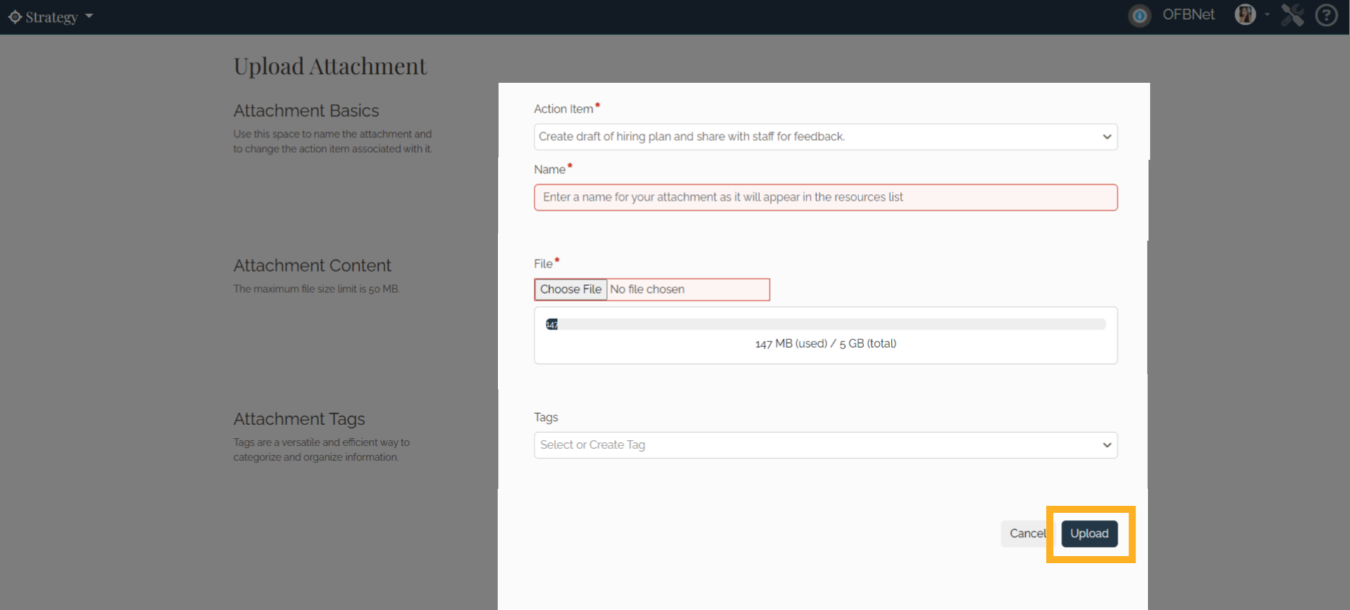 Upload Attachment