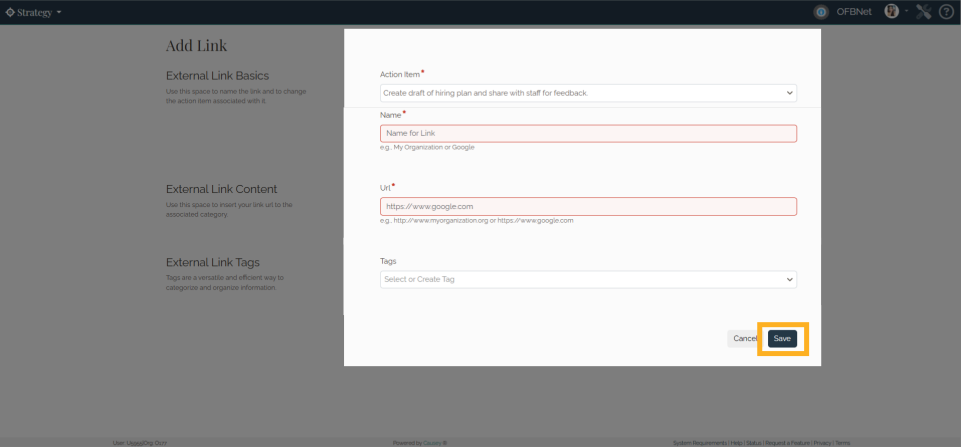 Add External Link