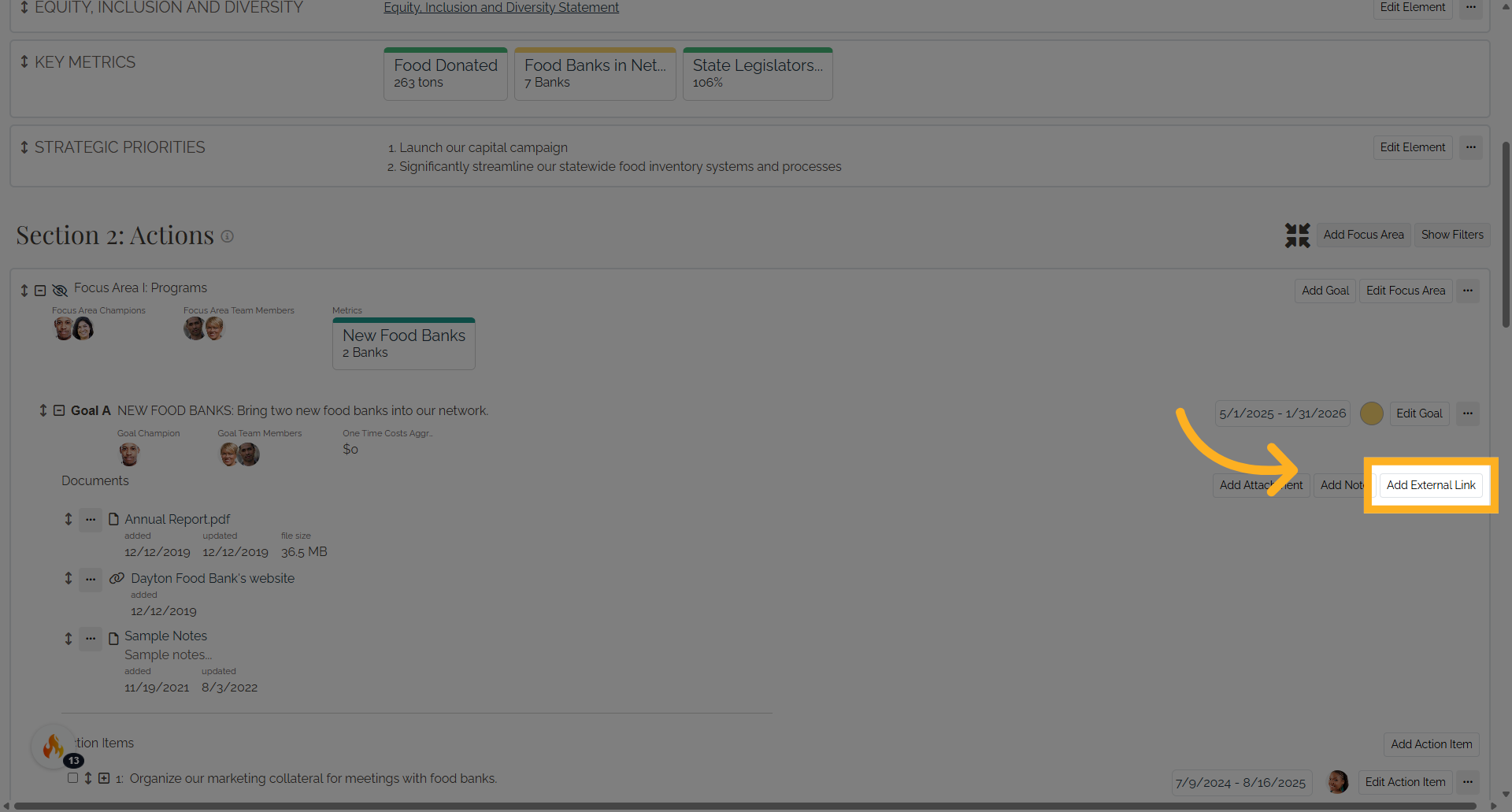 Click 'Add External Link'