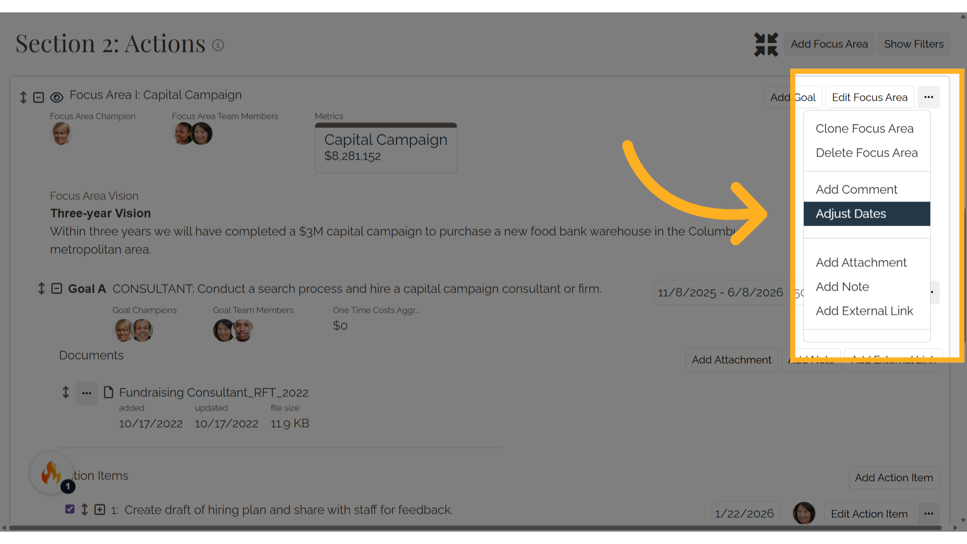 Click 'Adjust Dates'