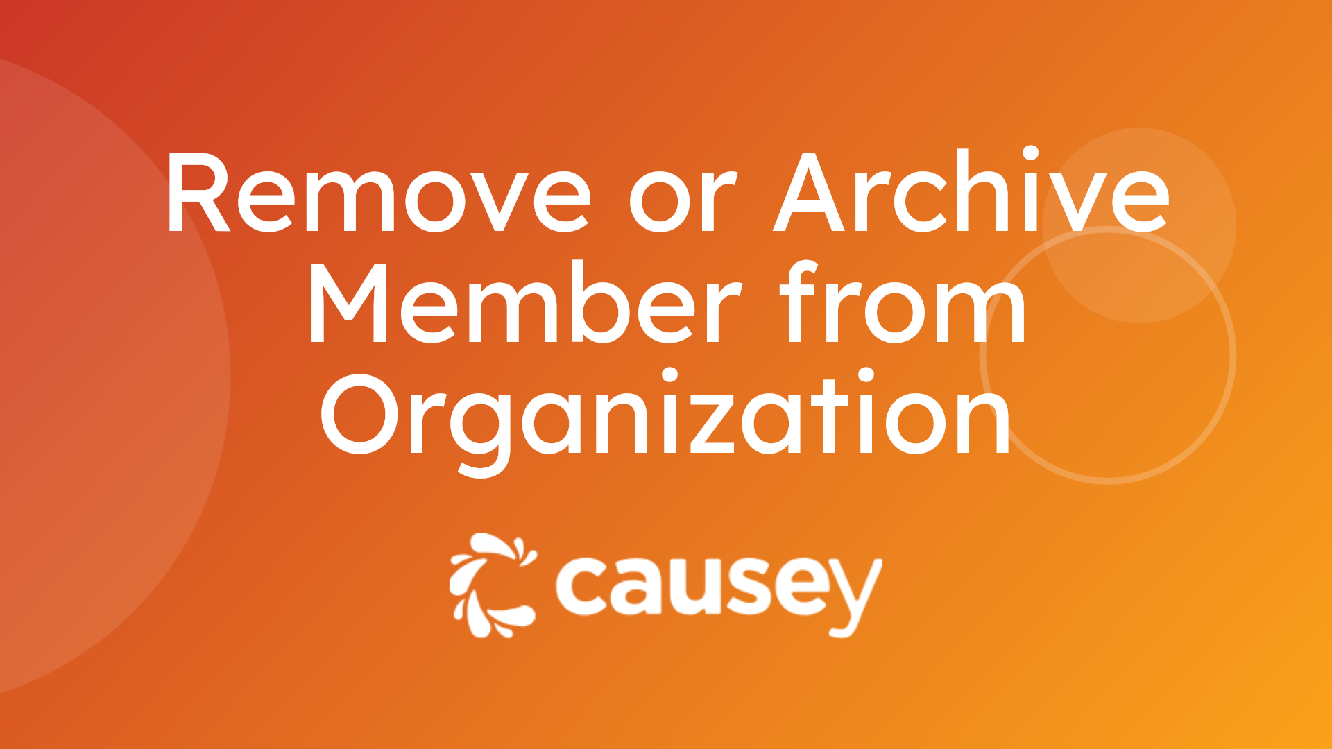 Remove Member from Organization