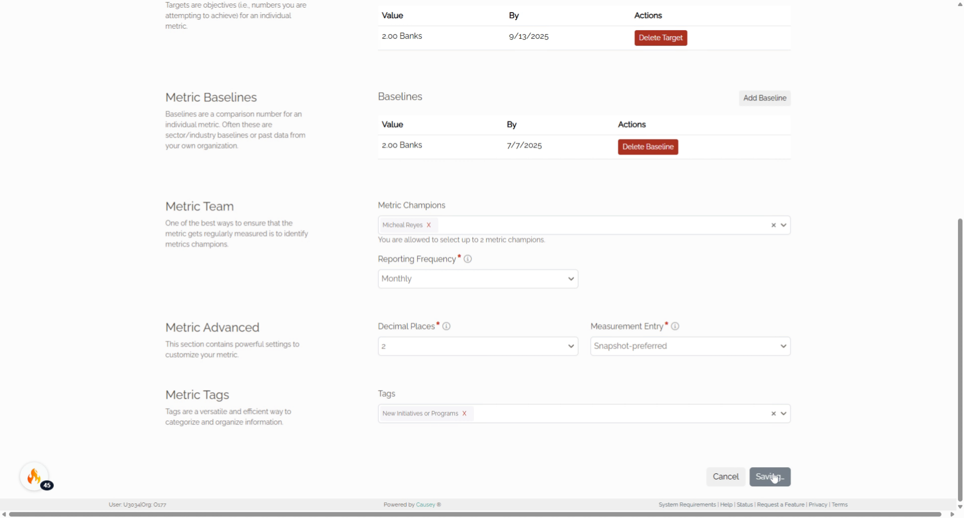 Add new metrics