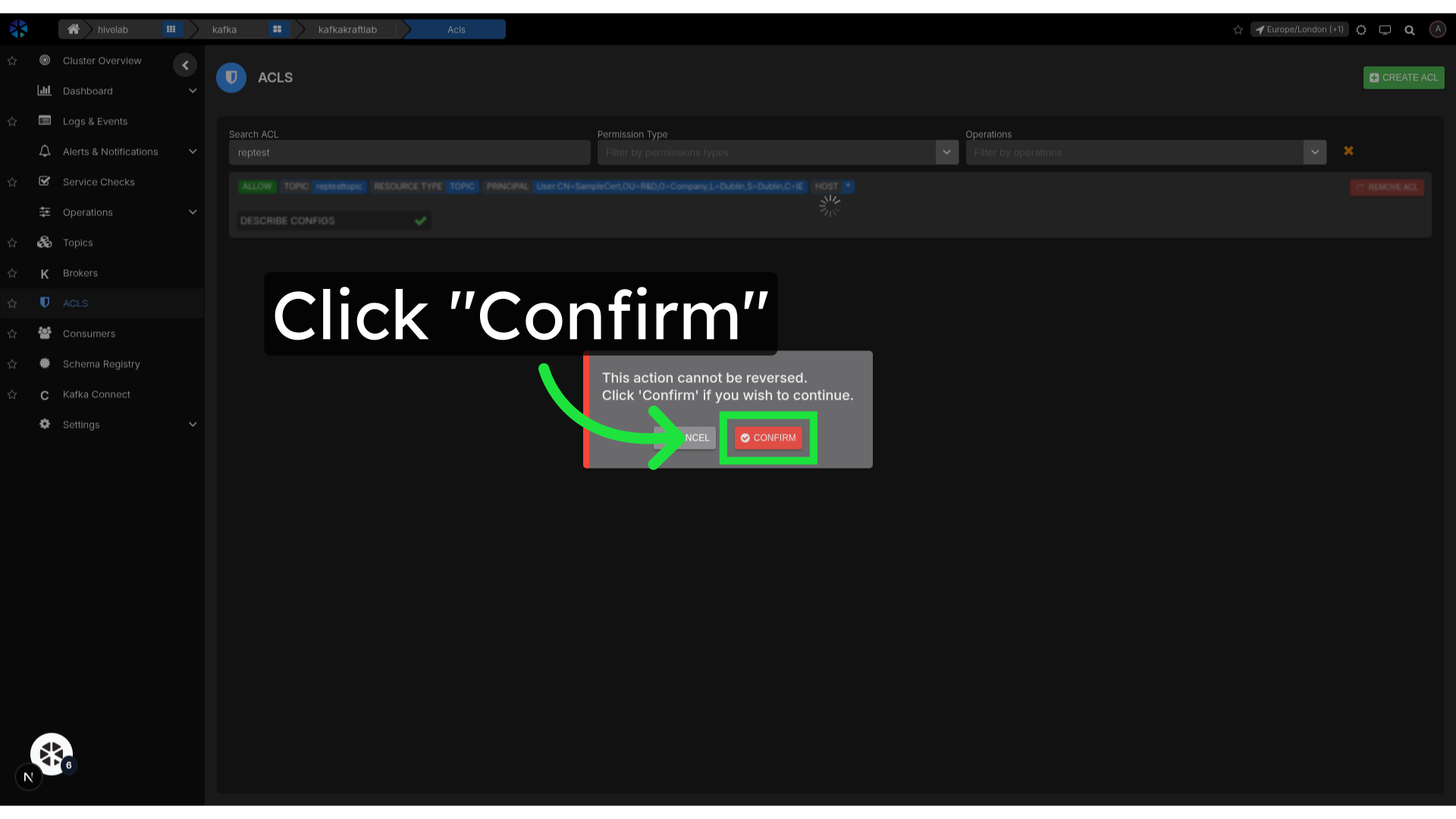 Click 'Confirm'