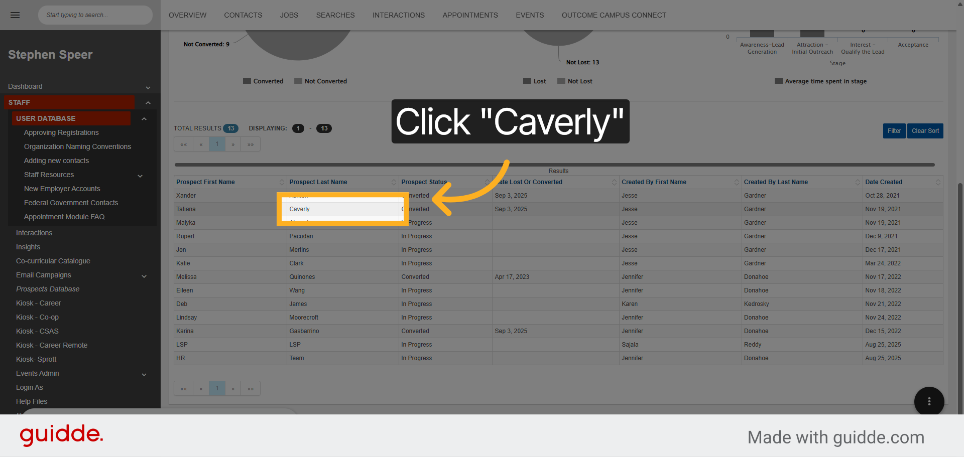 Click 'Caverly'