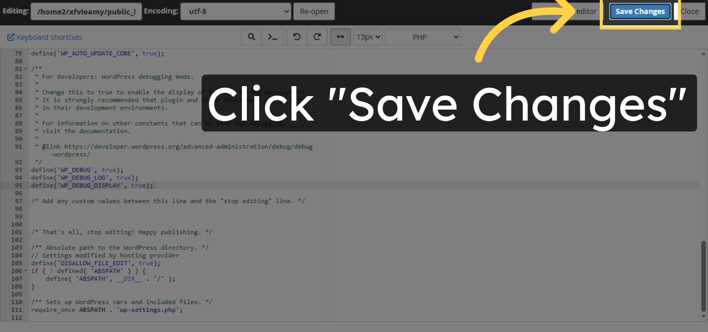 Save Configuration Changes