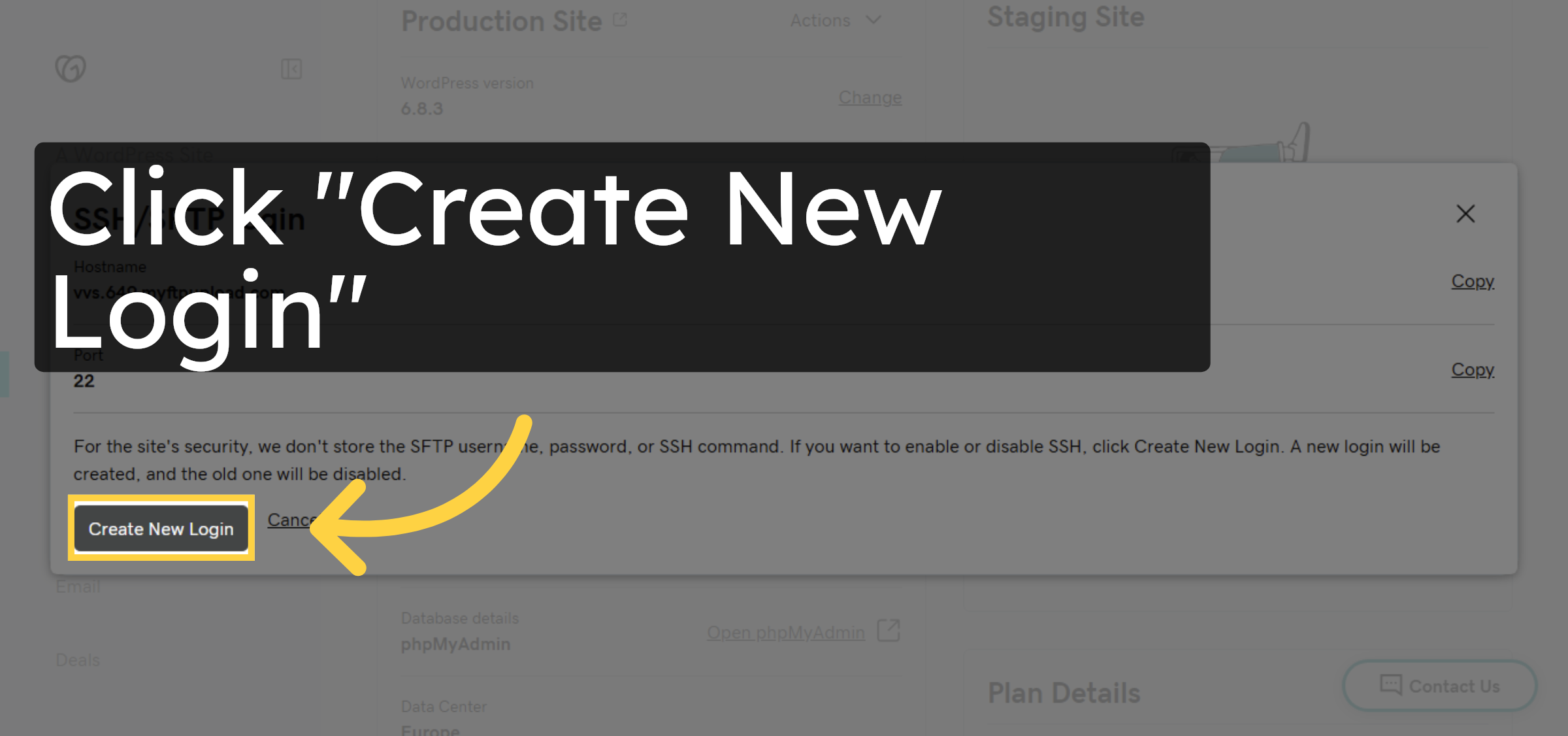 Initiate New Login Creation