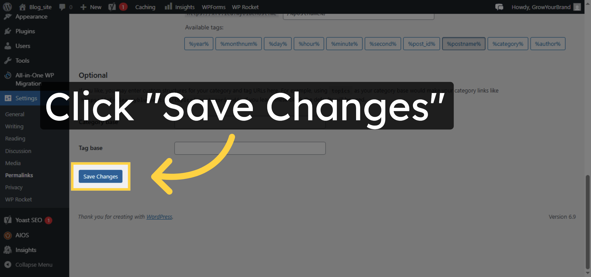 Save Permalink Changes