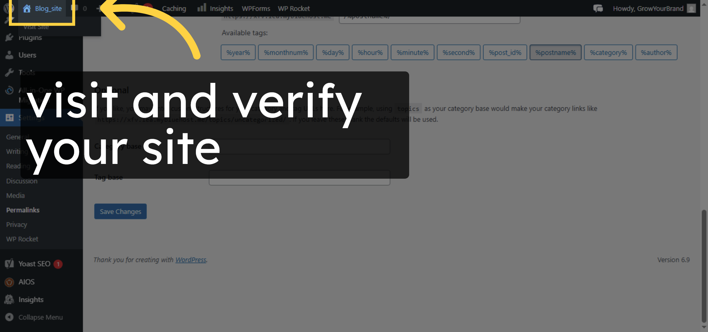 Verify website