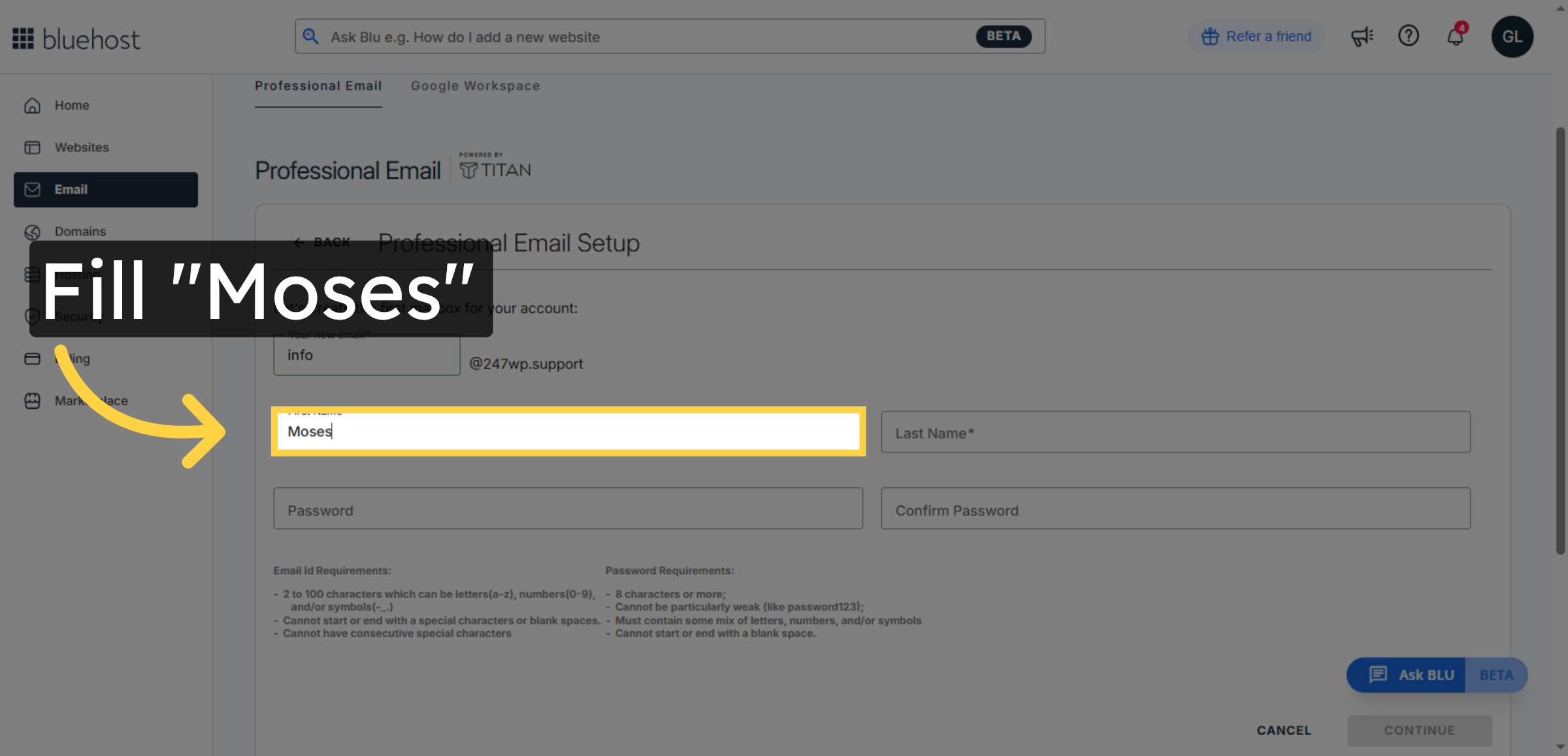 Enter Full First Name