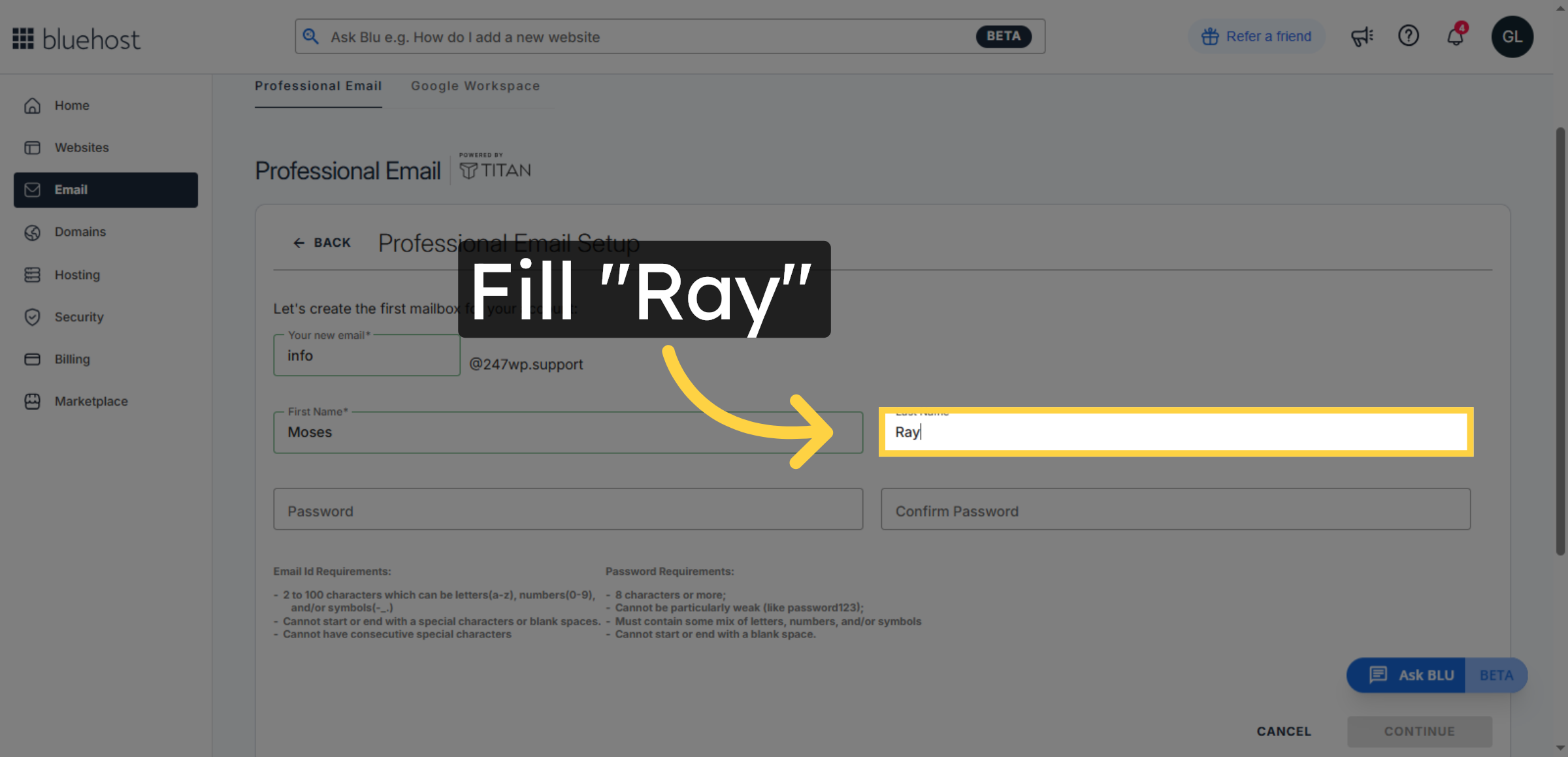 Enter Full Last Name