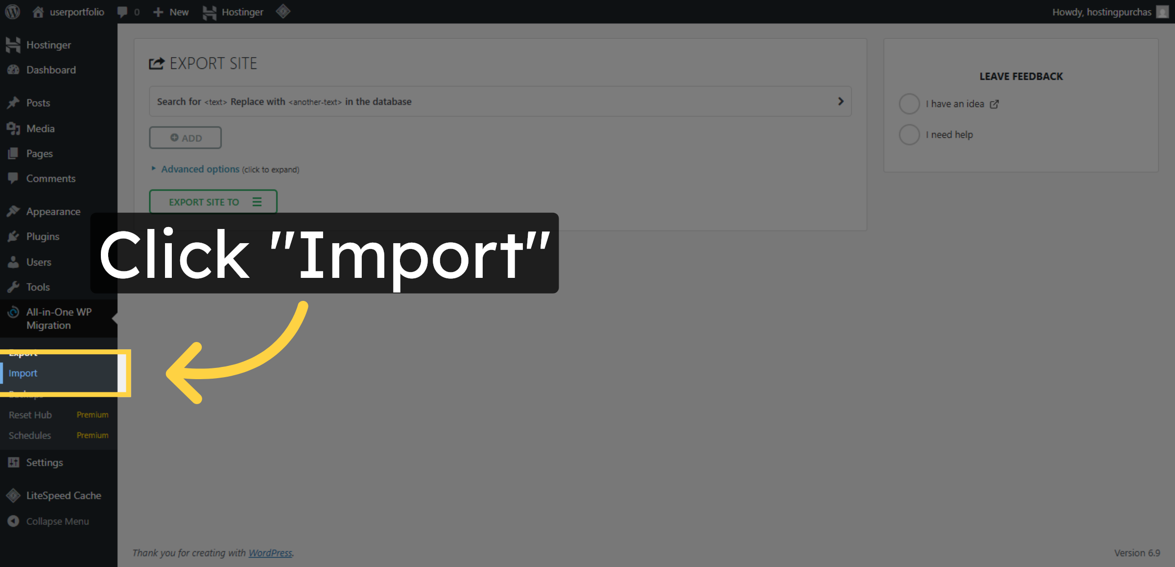 Start Import Process