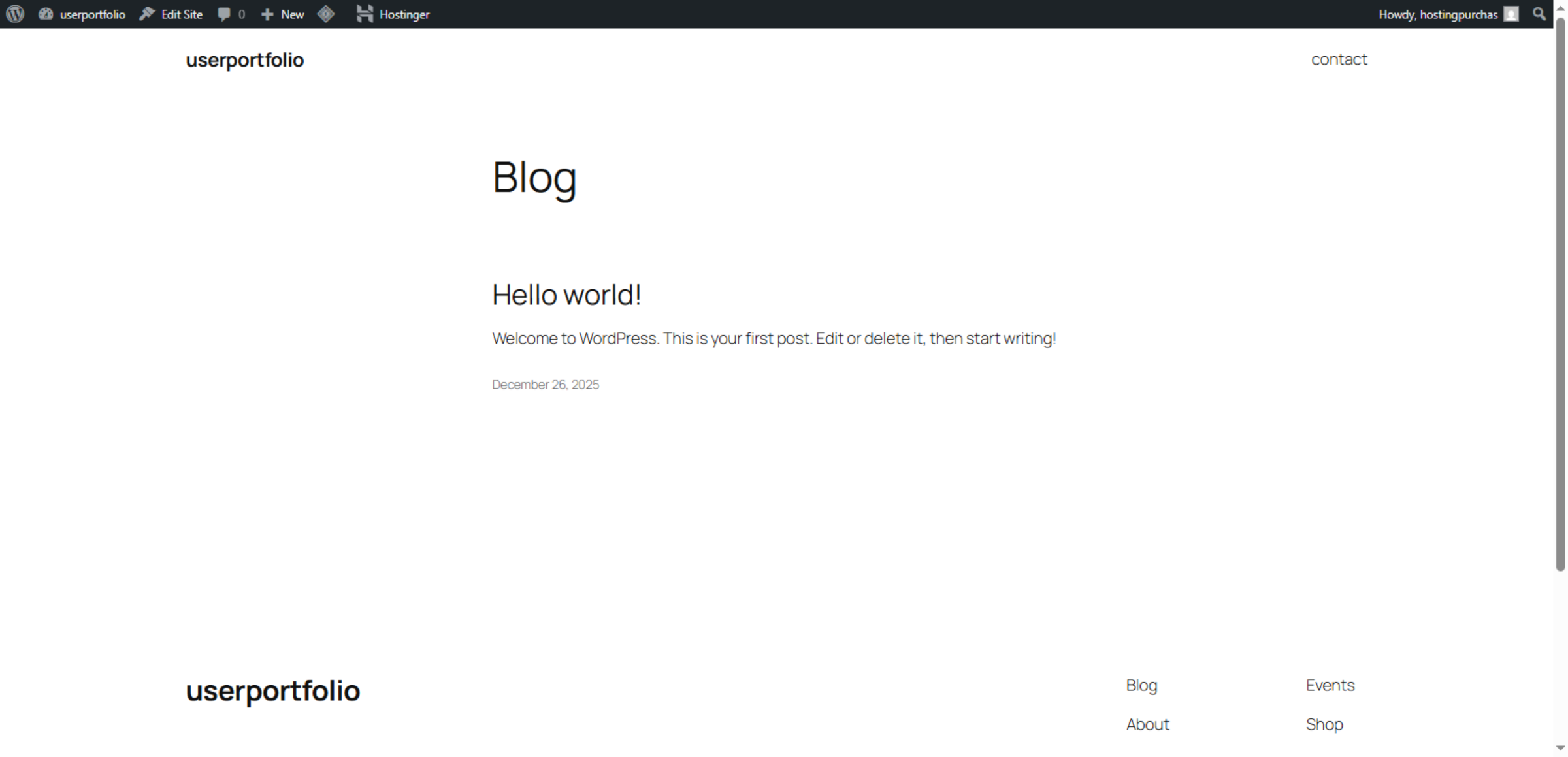 Open First WordPress Post