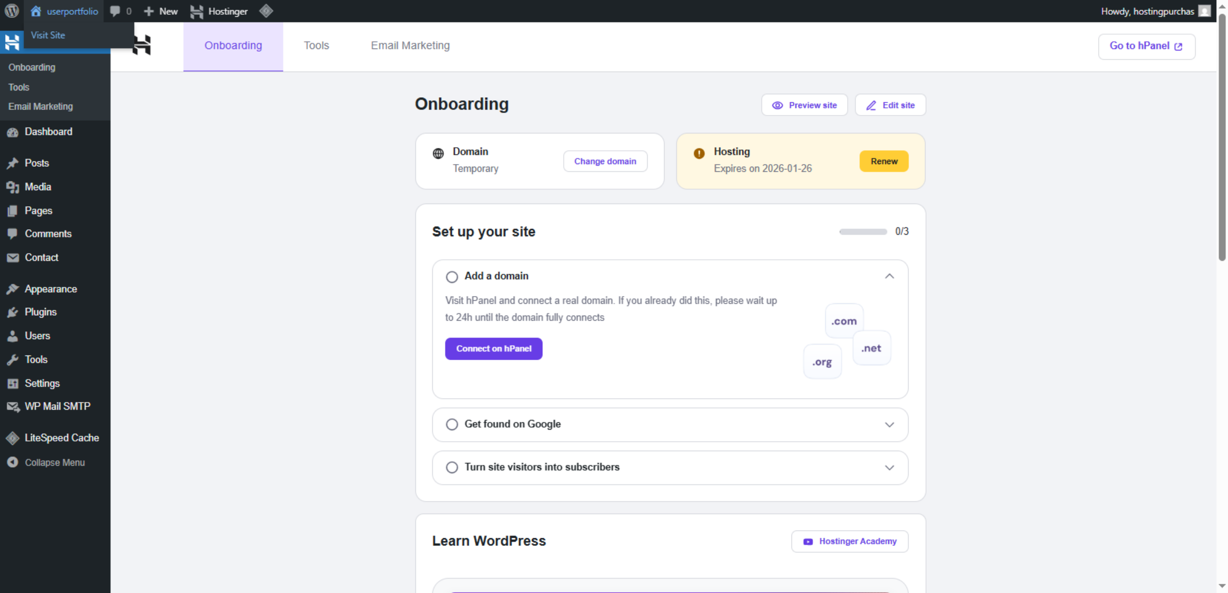 Switch To Specific Hosting Site