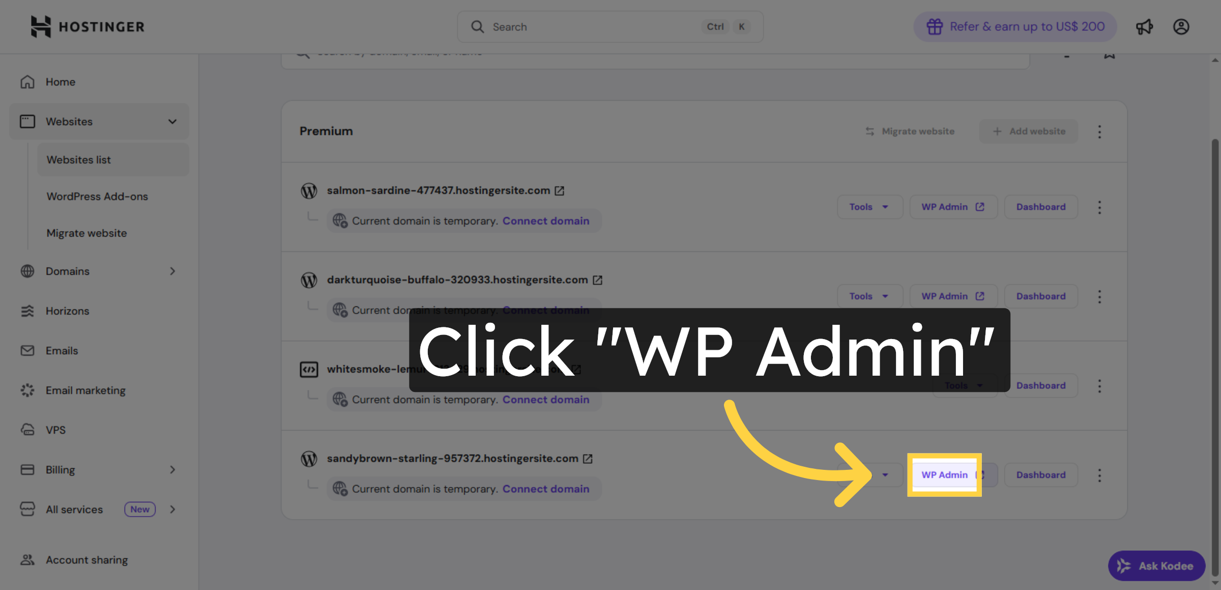 Access WP Admin Panel