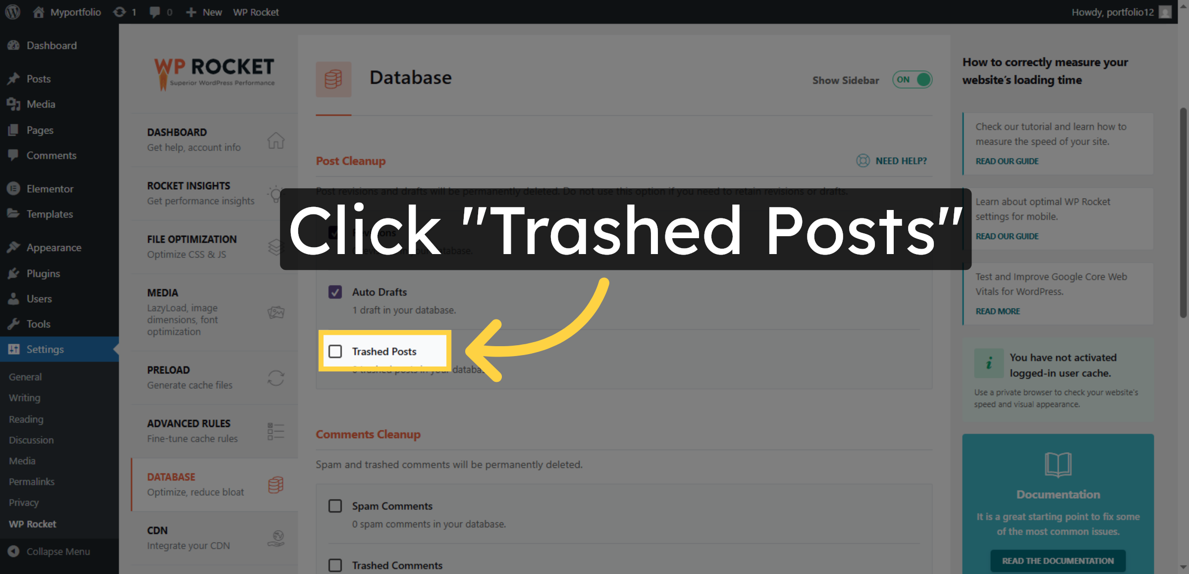 Manage Trashed Posts