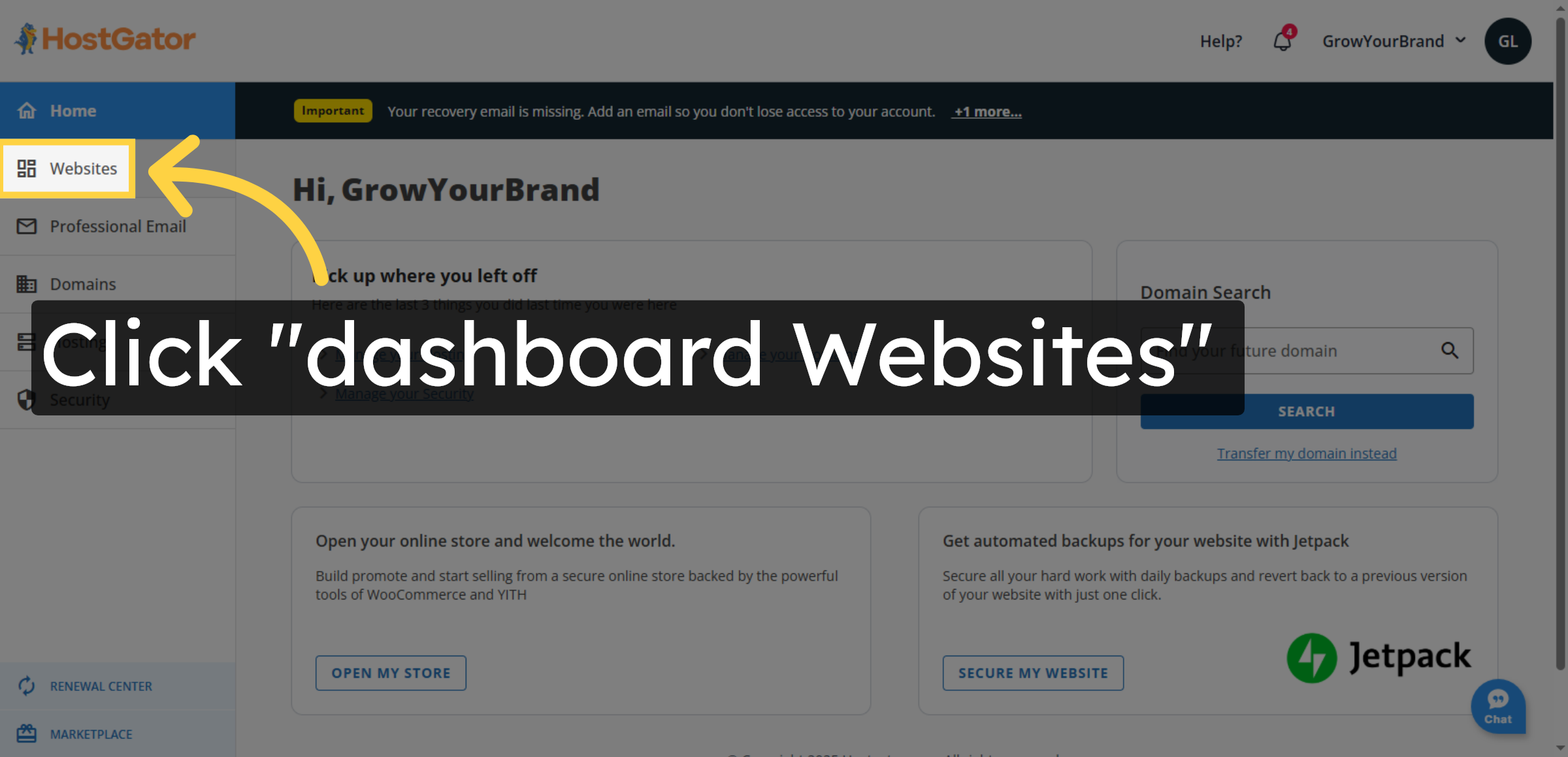 Access Dashboard Websites
