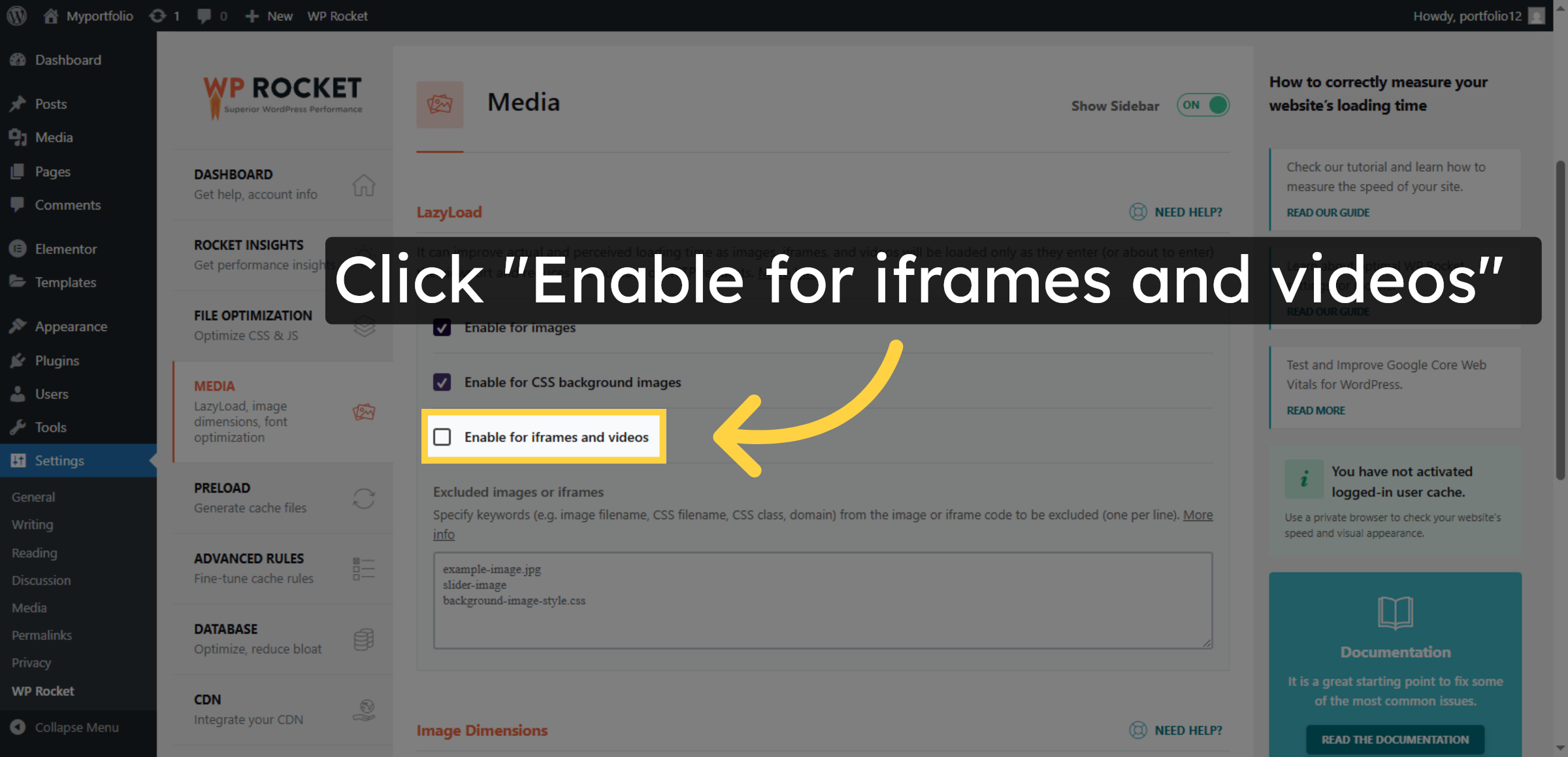 Enable LazyLoad for Iframes and Videos