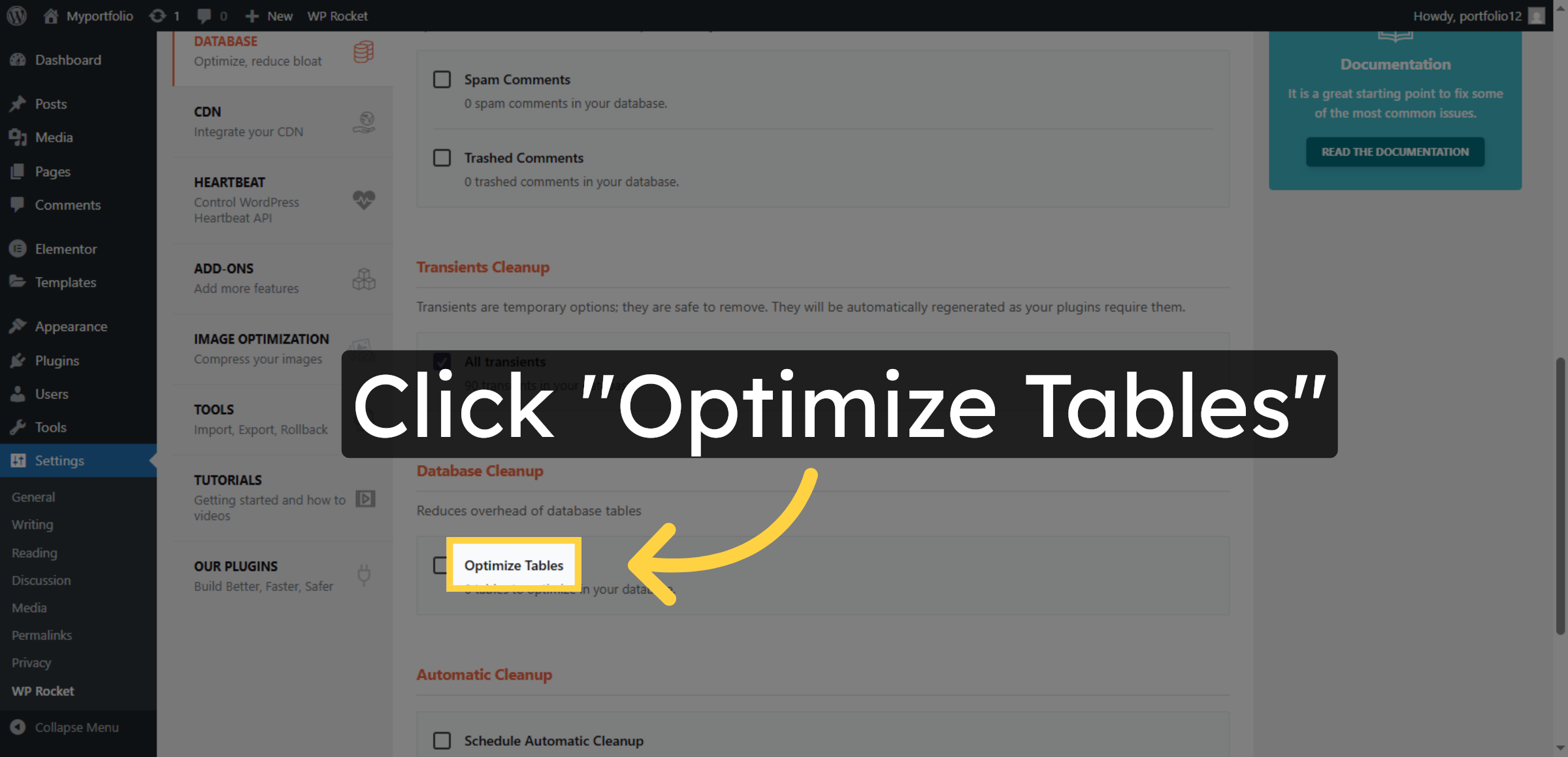 Optimize Database Tables