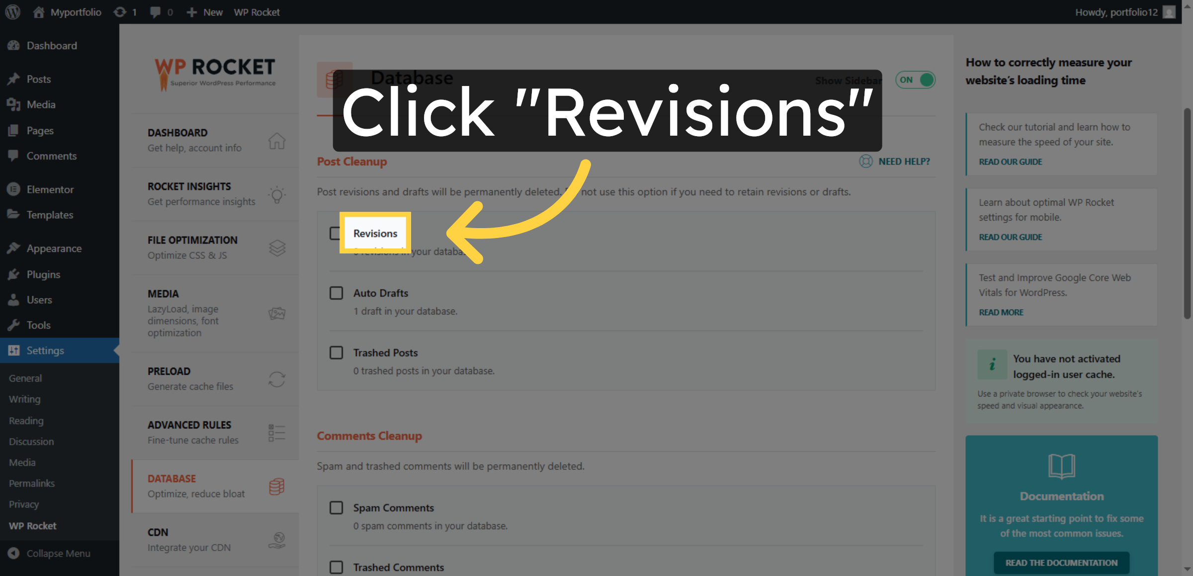 Access Revisions Settings