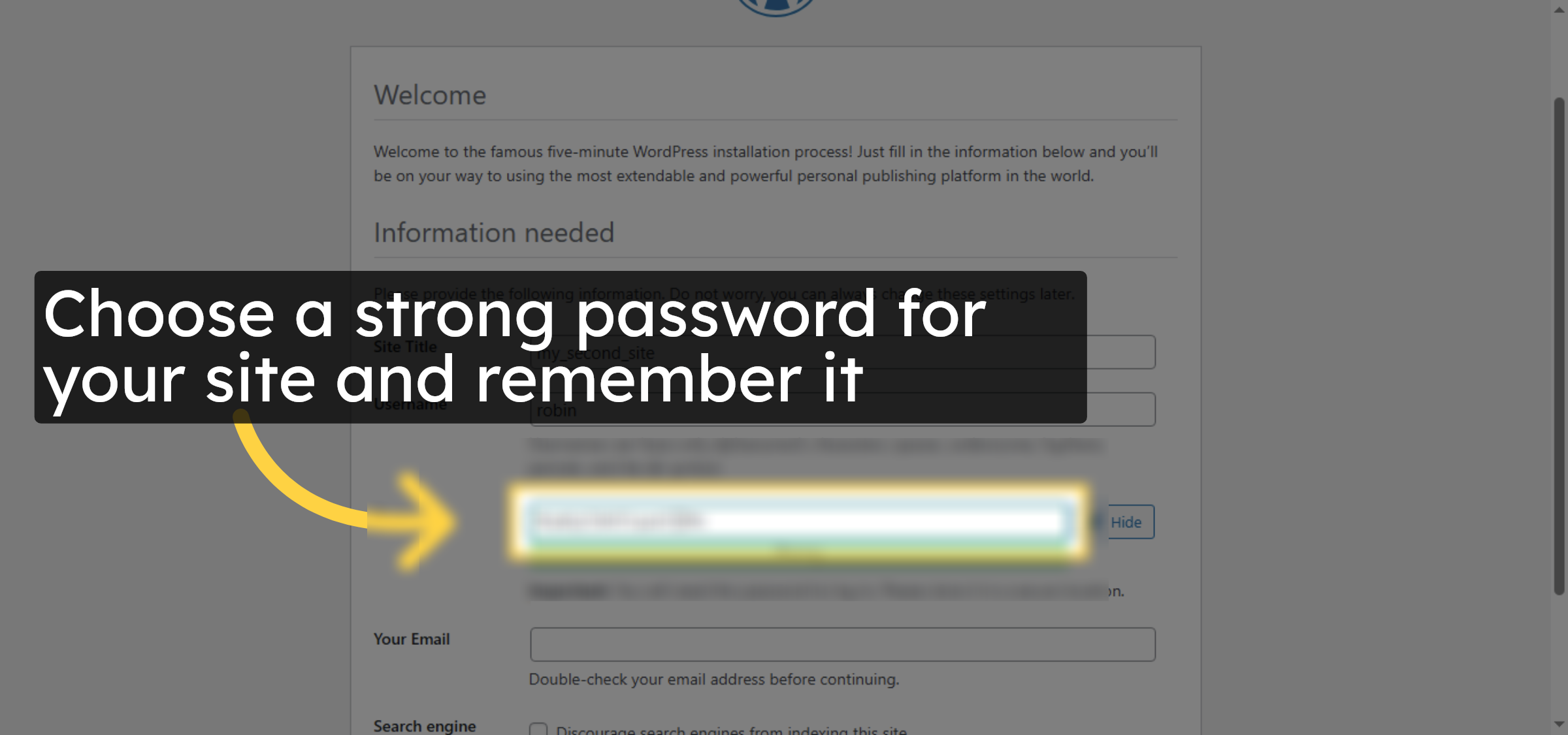 Select Password Field