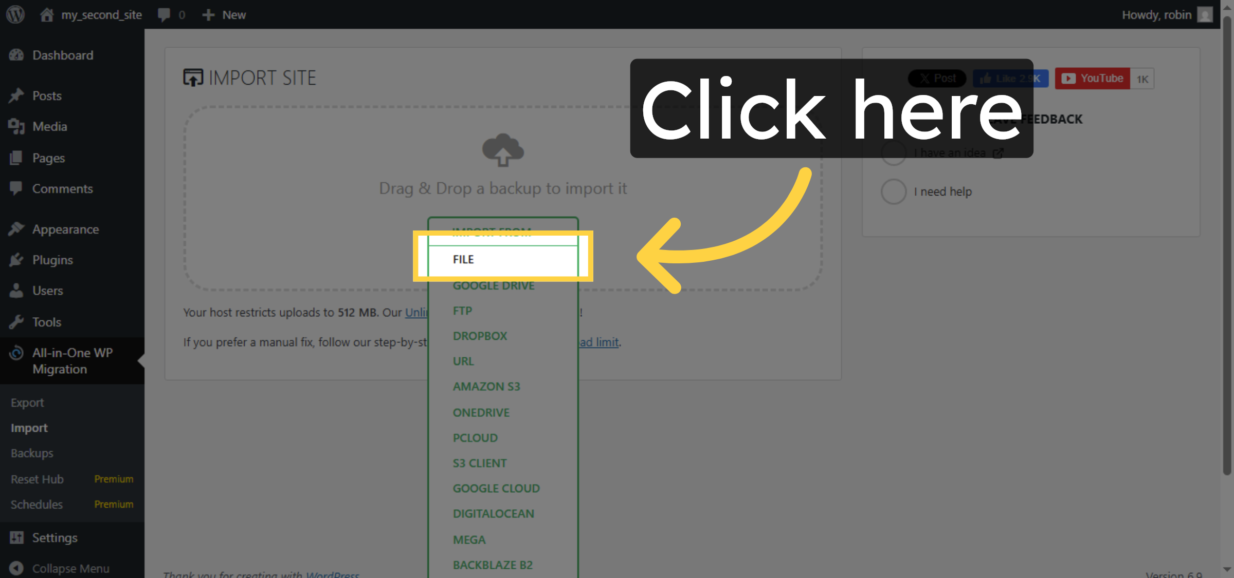 Confirm Import Action