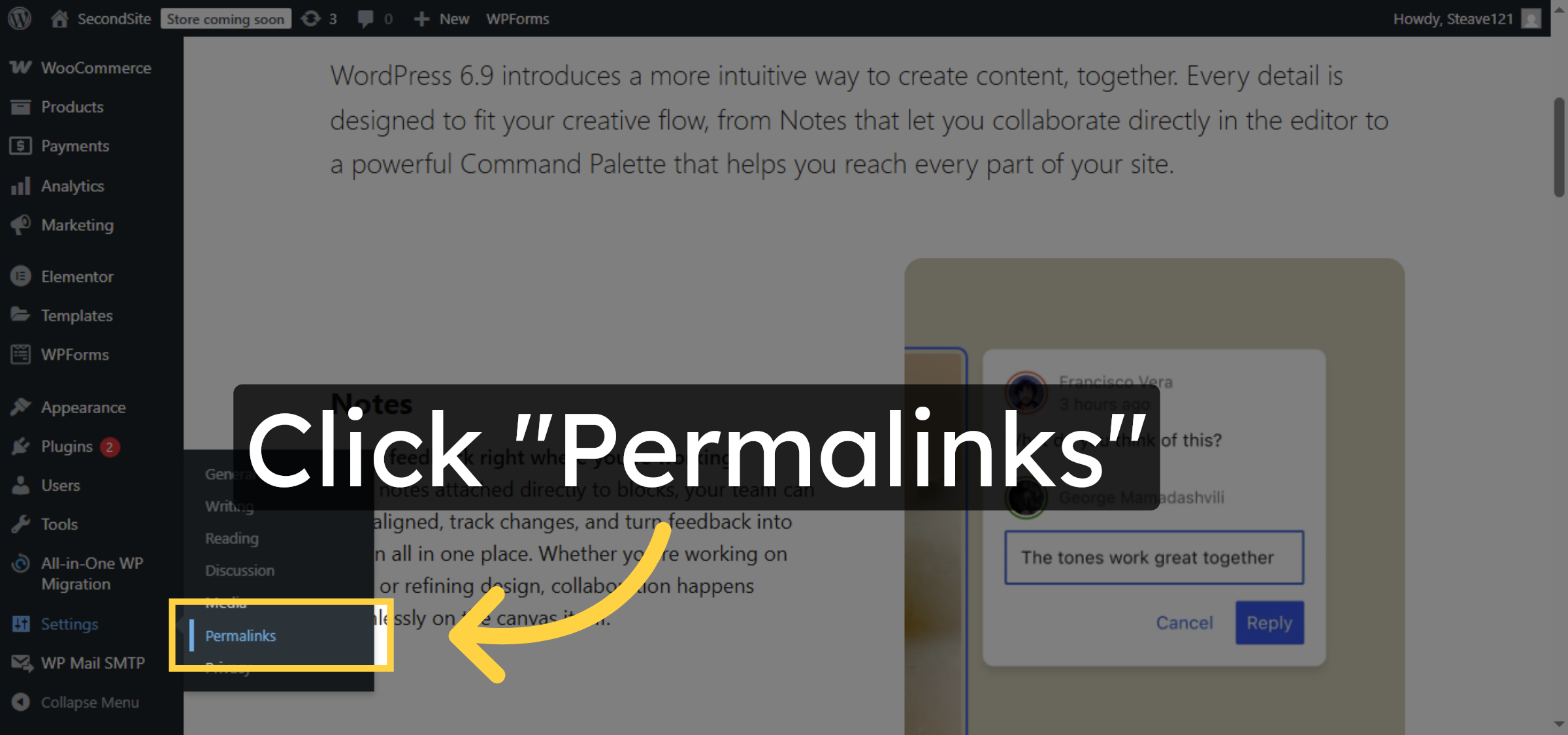 Open Permalinks Settings