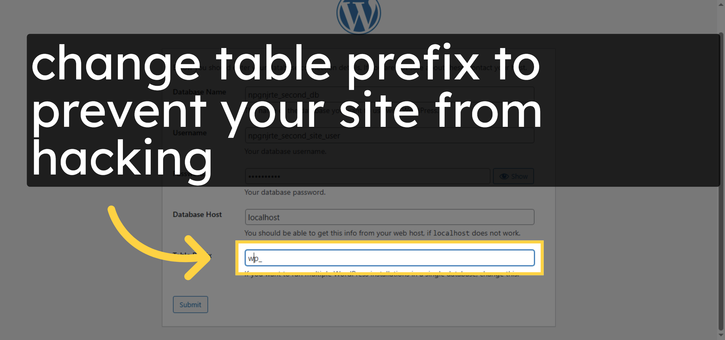 Select Table Prefix Field