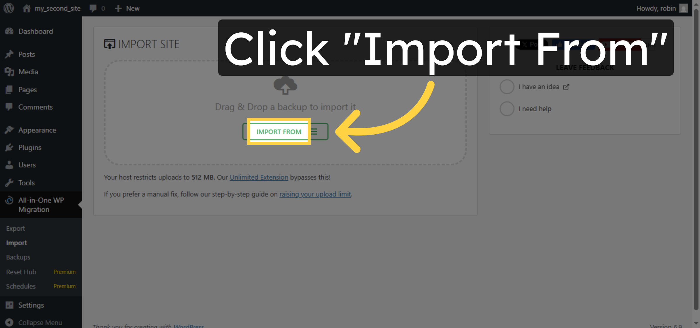 Select Import Source