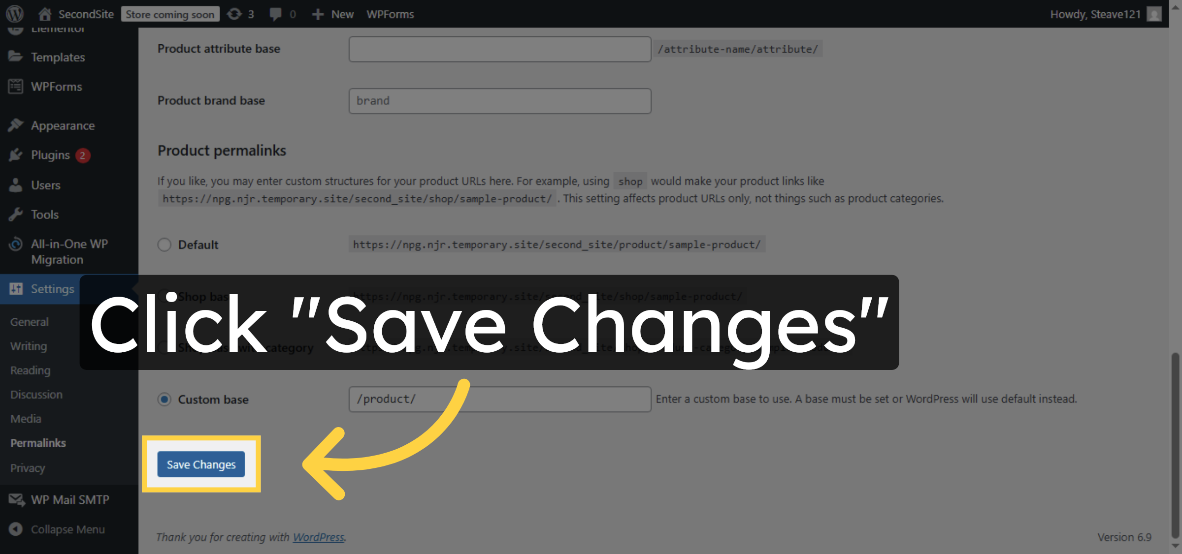 Save Permalink Changes