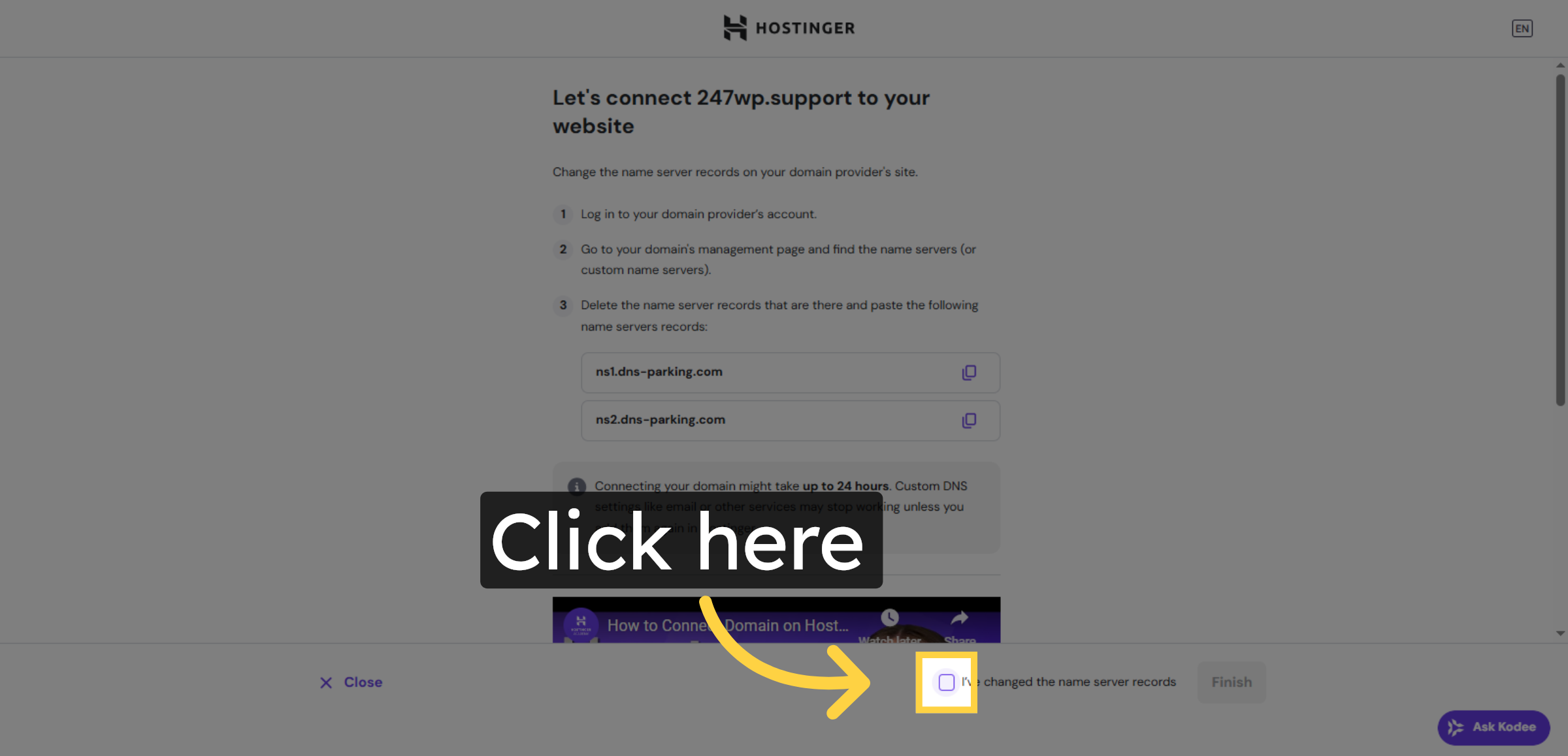 Proceed with Domain Setup