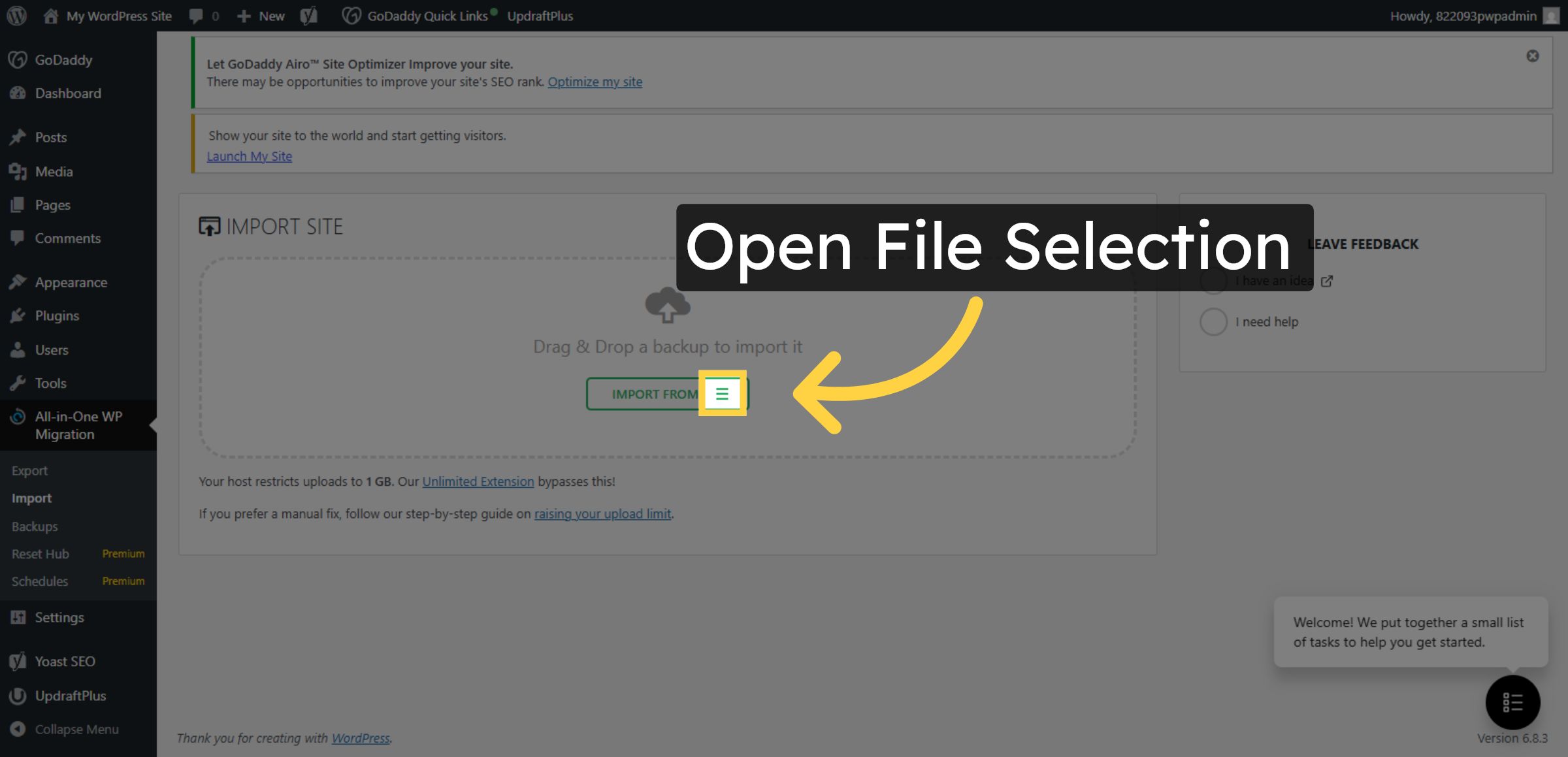Open File Selection